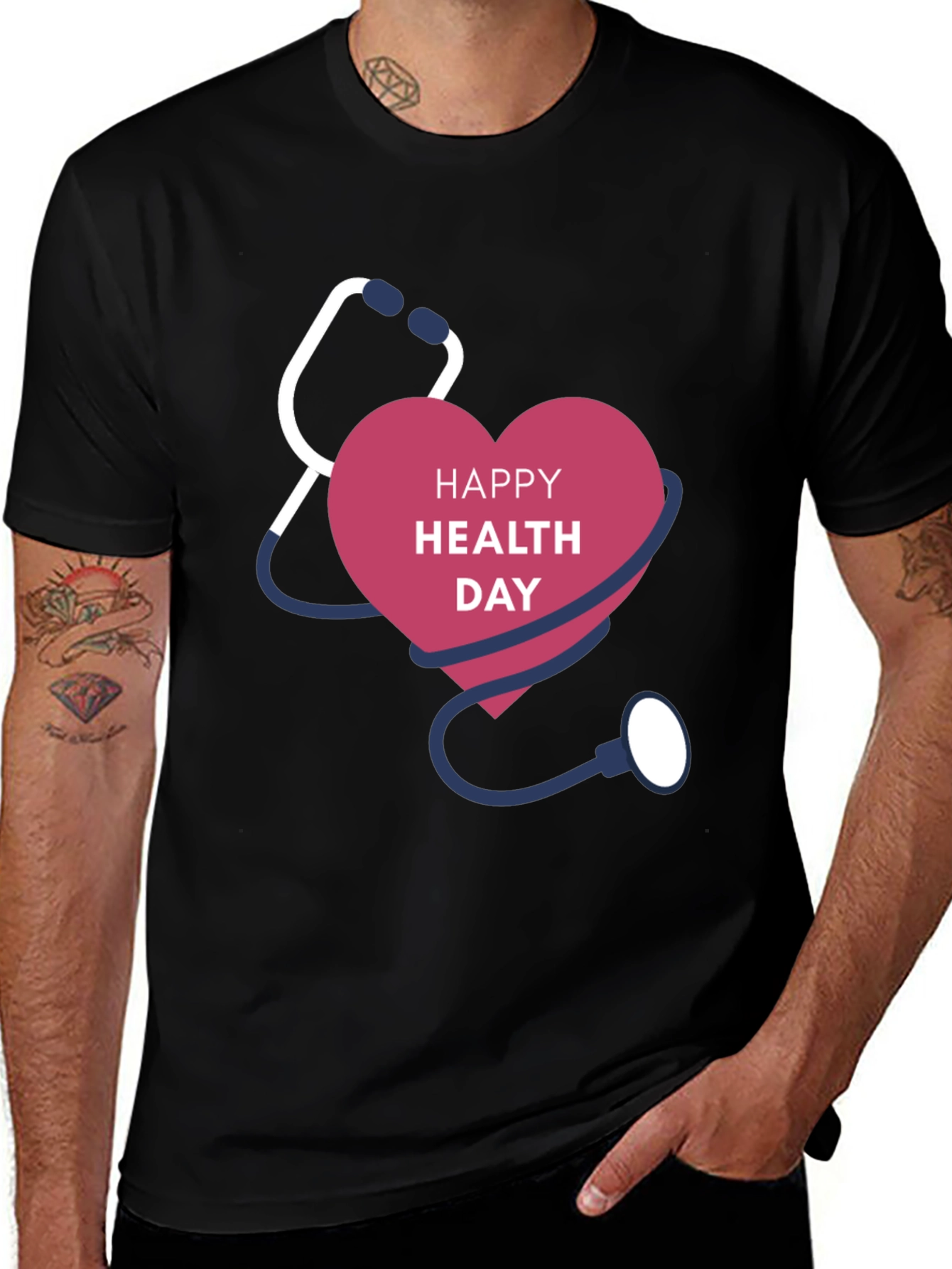 Health Day Graphic Tee - Black