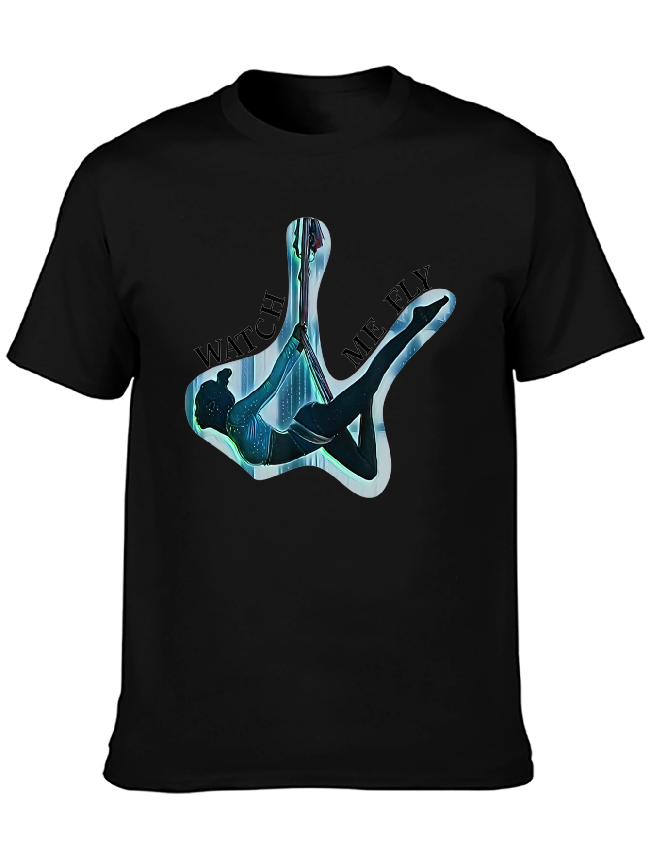Aerial Arts Black T-Shirt - Watch Me Fly