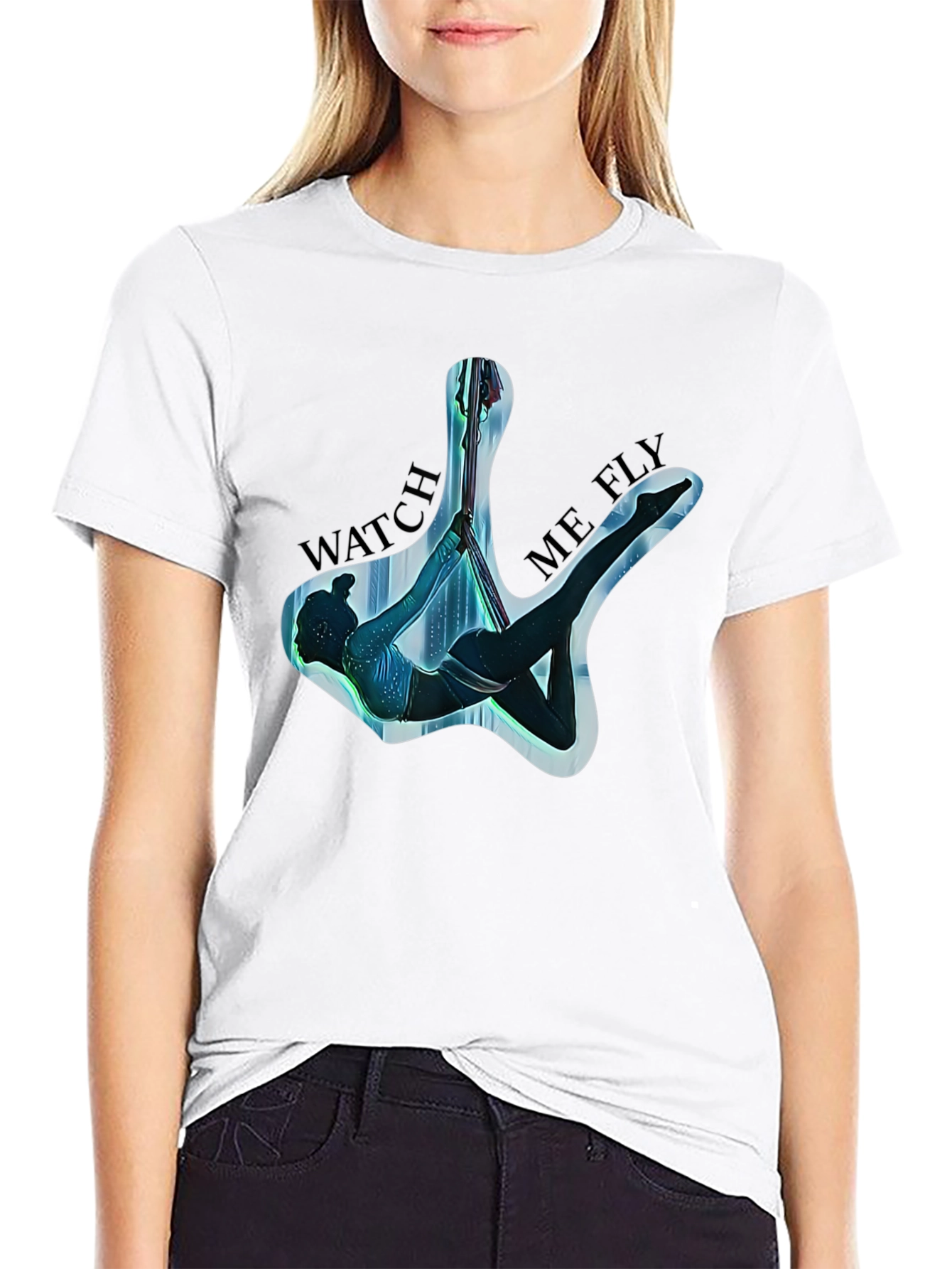 Aerial Arts Black T-Shirt - Watch Me Fly