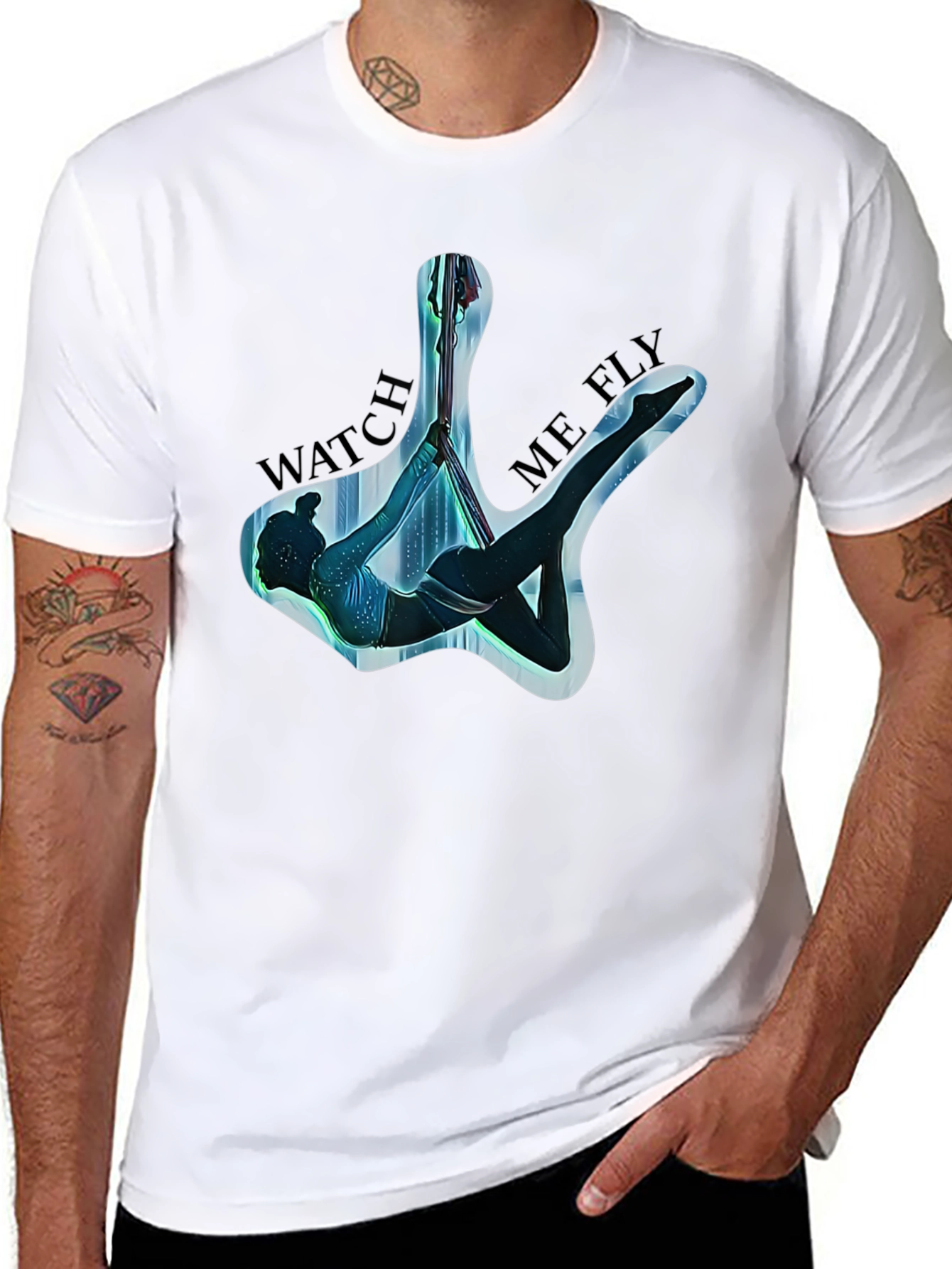 Aerial Arts Black T-Shirt - Watch Me Fly