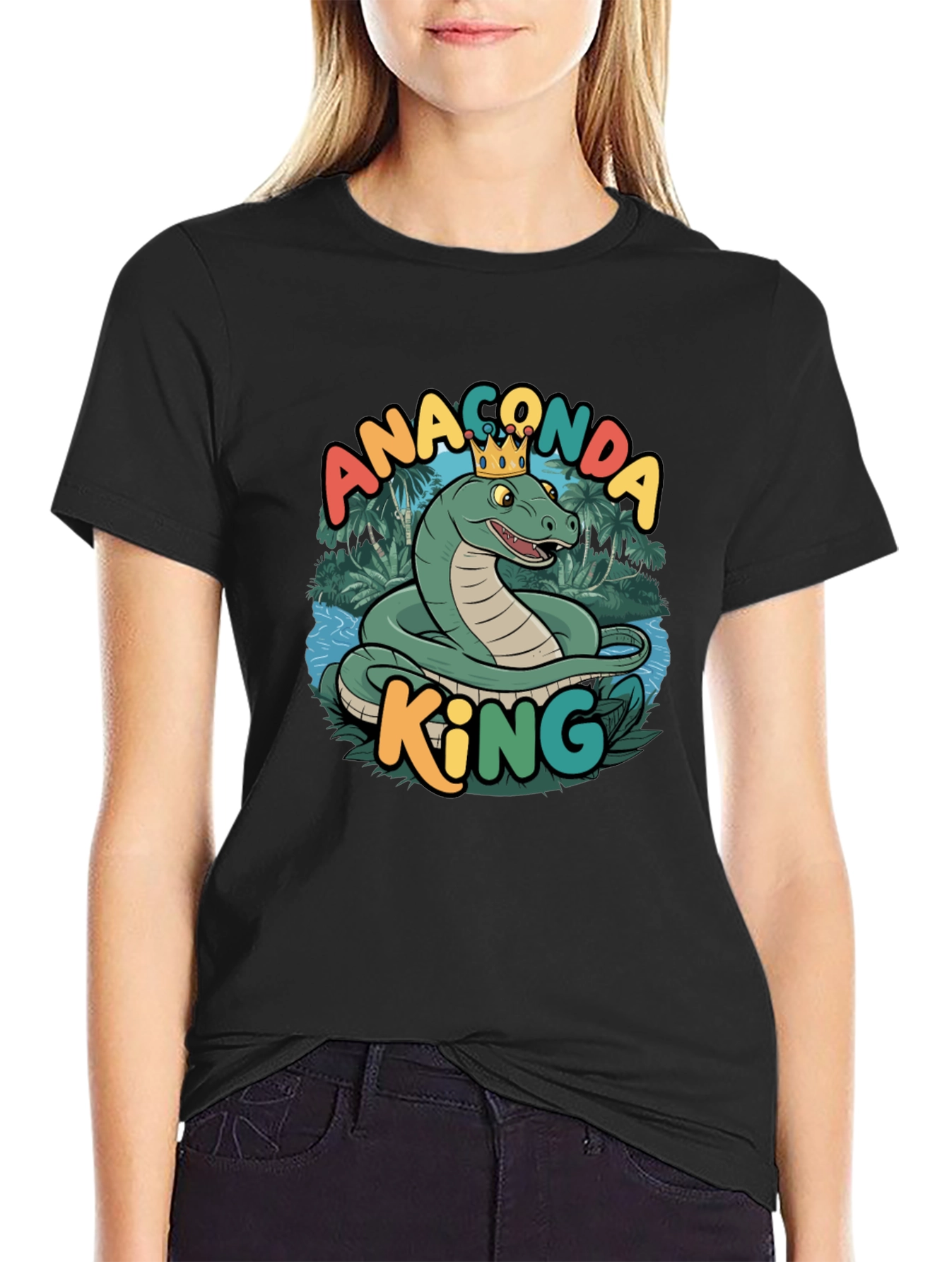 Anaconda King Graphic T-Shirt - Stylish Snake Tee