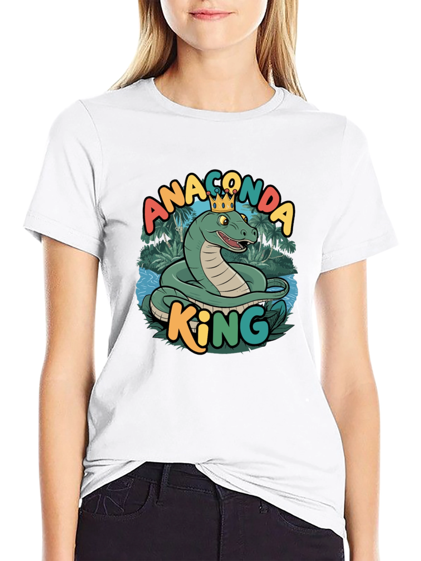 Anaconda King Graphic T-Shirt - Stylish Snake Tee