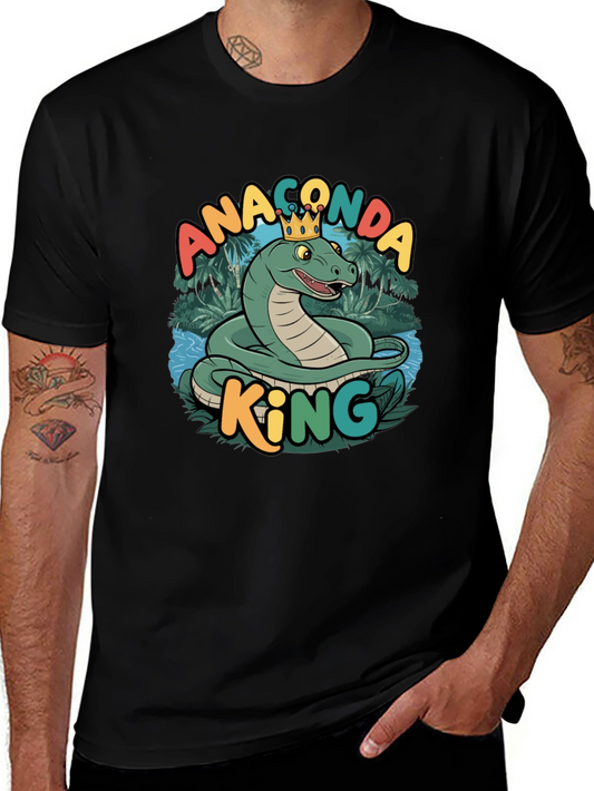 Anaconda King Graphic T-Shirt - Stylish Snake Tee