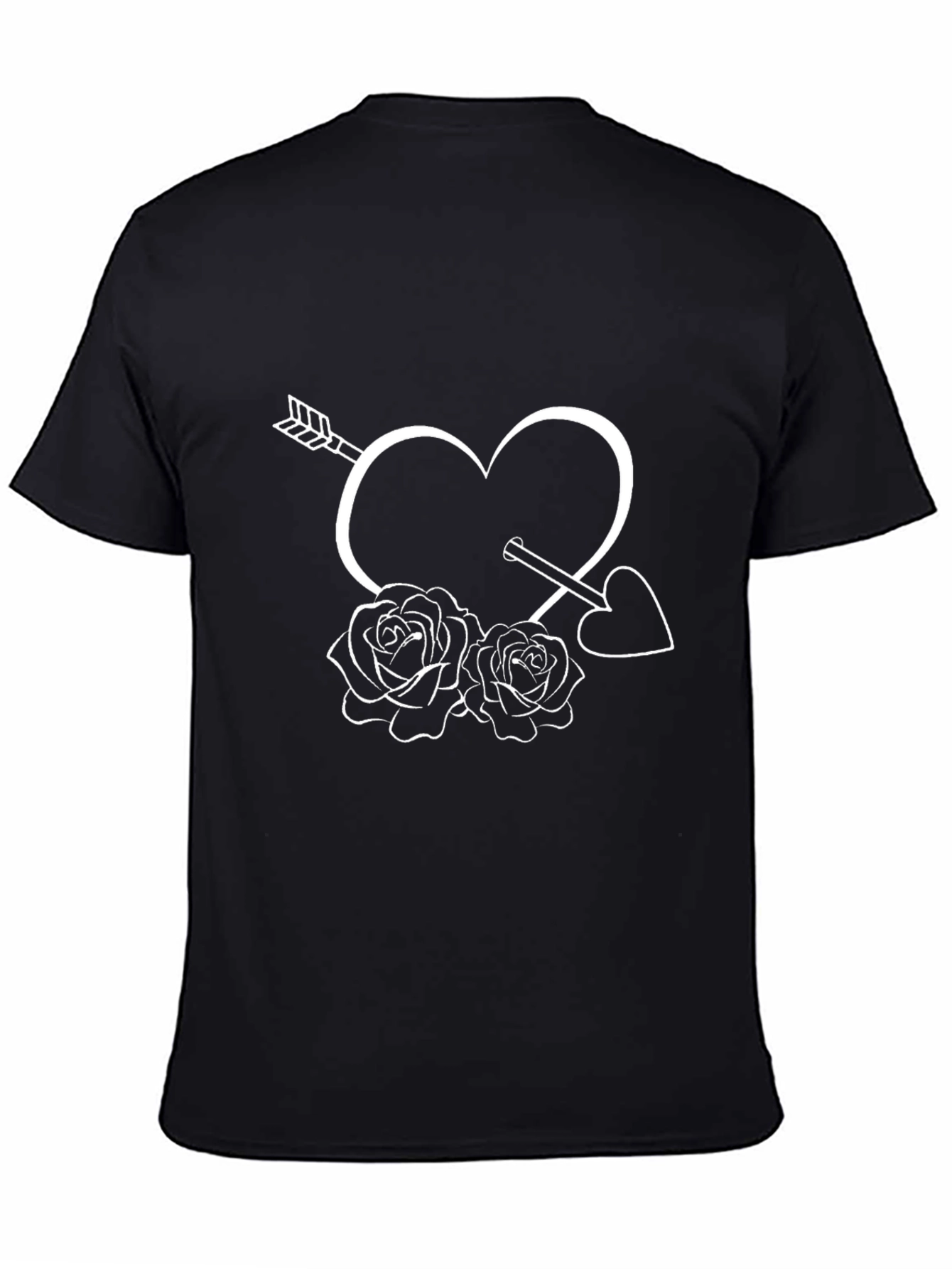 Heart Arrow Roses Graphic T-Shirt