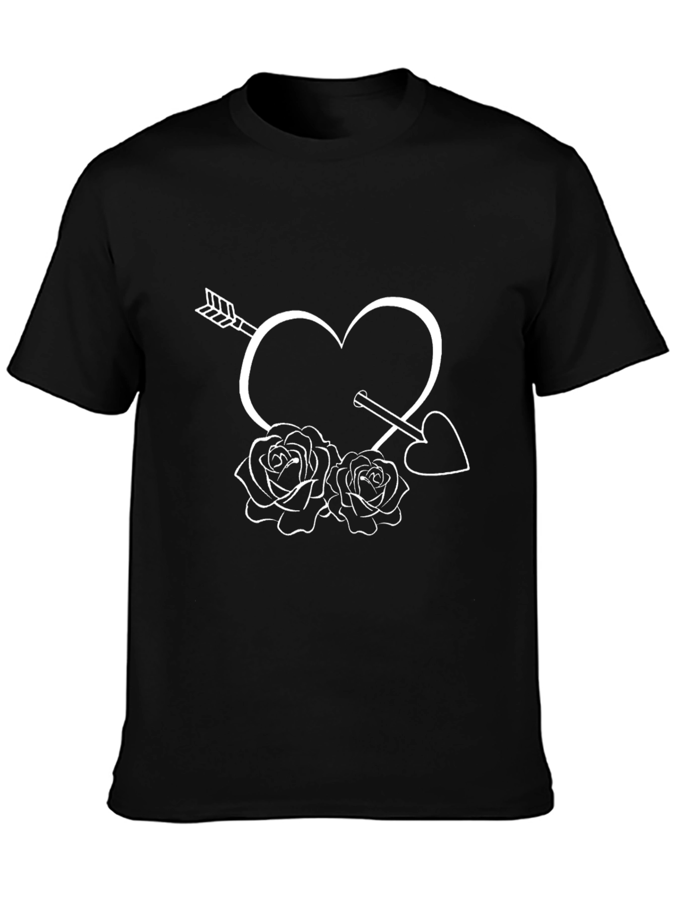 Heart Arrow Roses Graphic T-Shirt