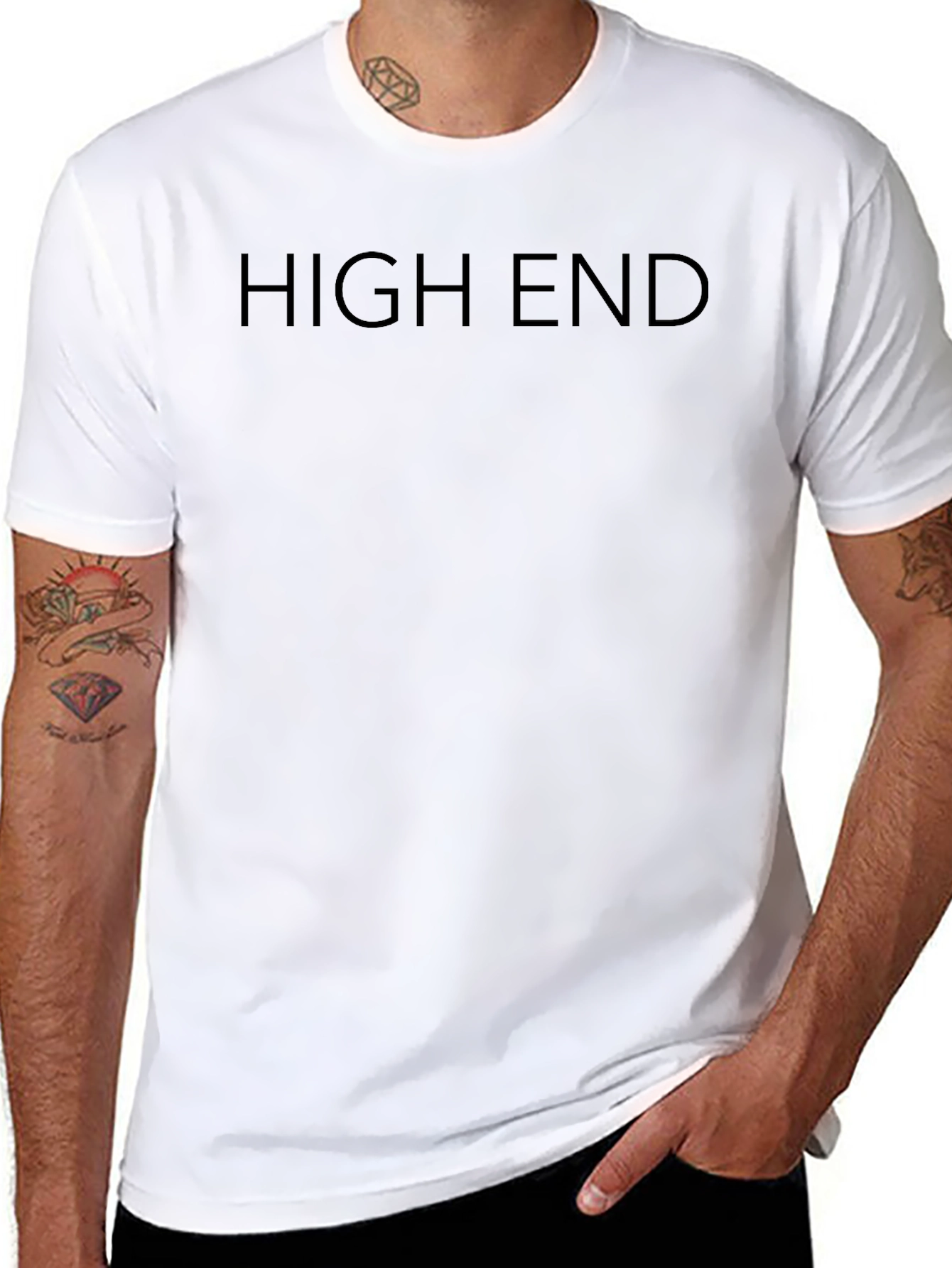 High End Black Graphic Tee Shirt