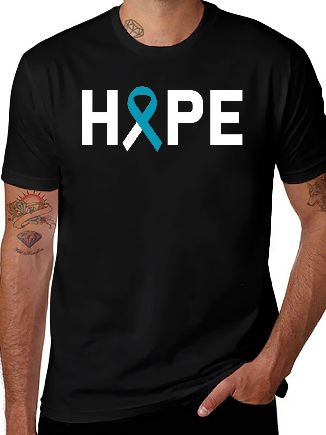 HOPE Awareness T-Shirt Teal Ribbon
