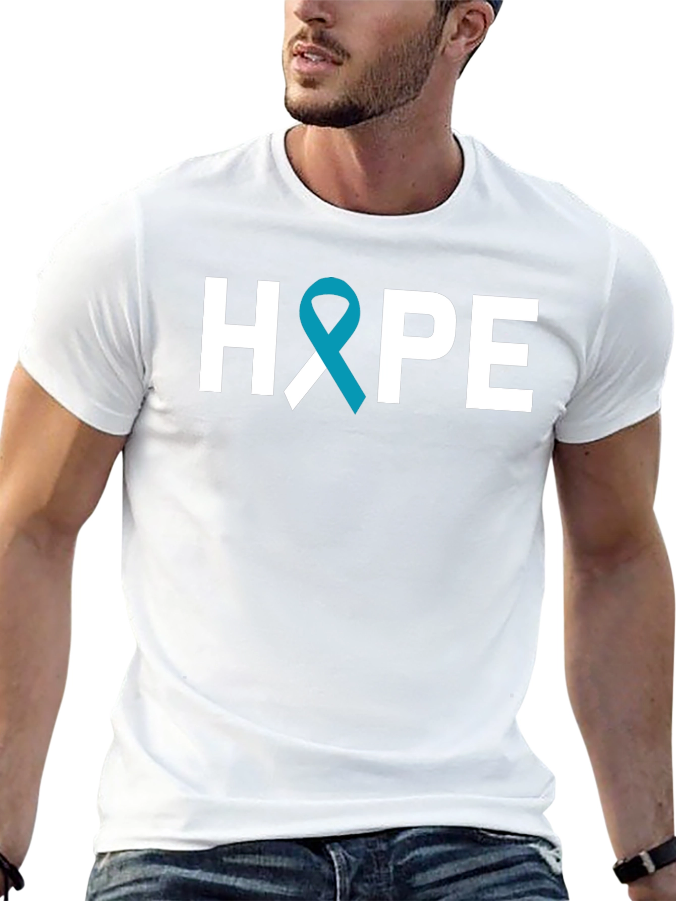 HOPE Awareness T-Shirt Teal Ribbon