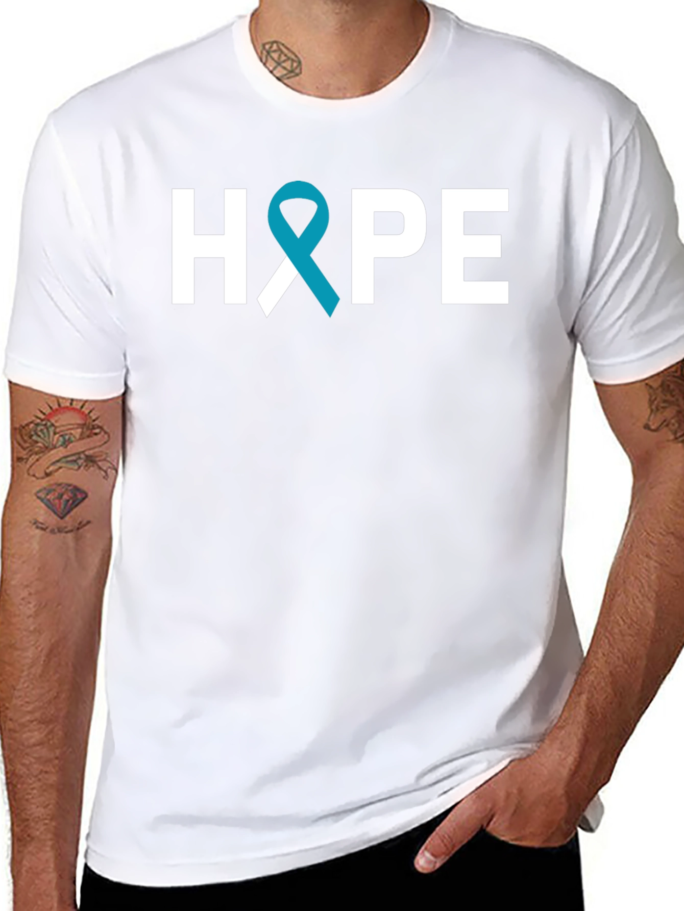 HOPE Awareness T-Shirt Teal Ribbon