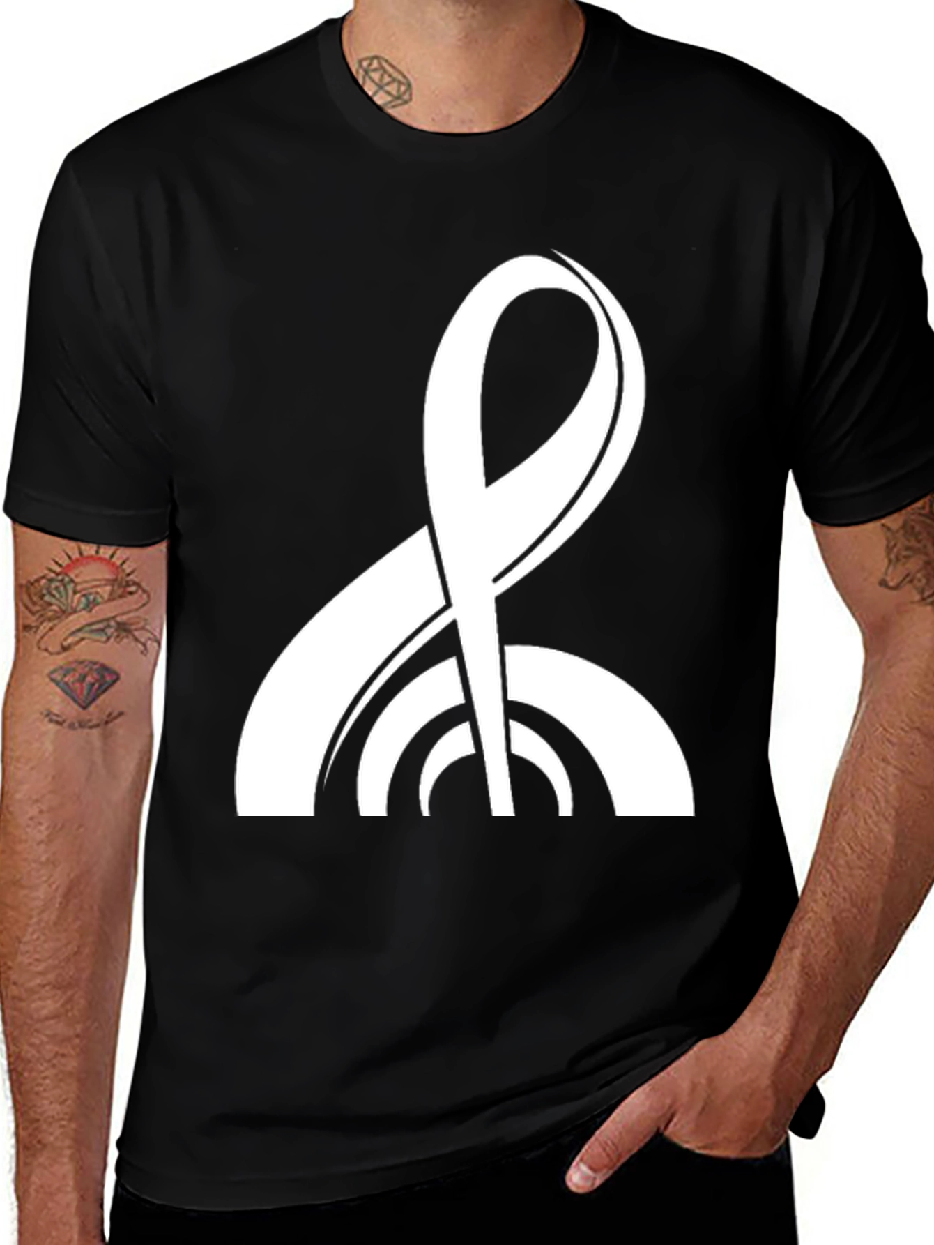 Abstract Symbol Black T-Shirt