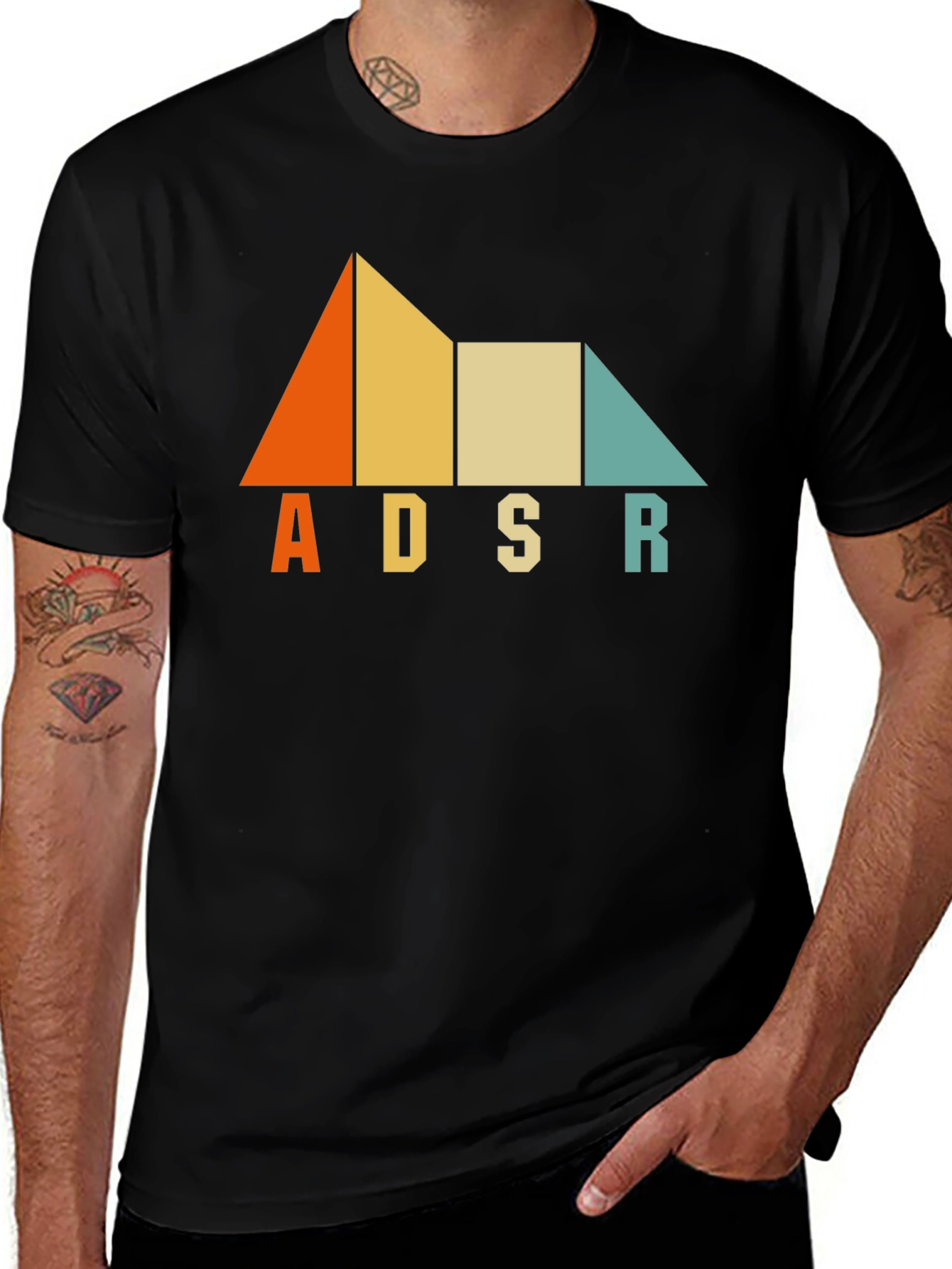 ADSR Graphic Tee - Retro Synth Design