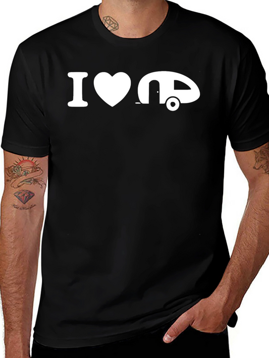 I Heart Camping T-Shirt - Black Cotton Tee