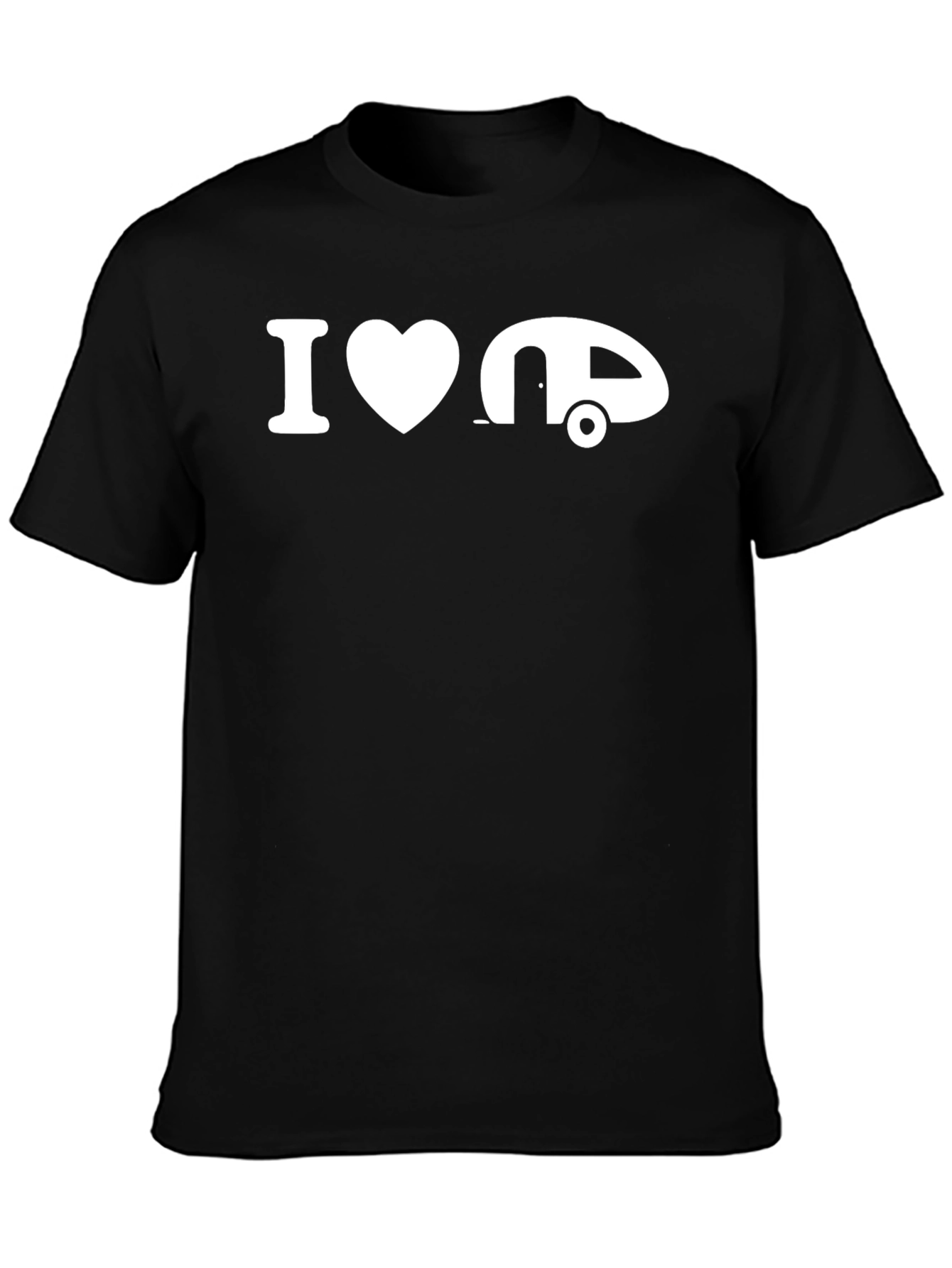 I Heart Camping T-Shirt - Black Cotton Tee