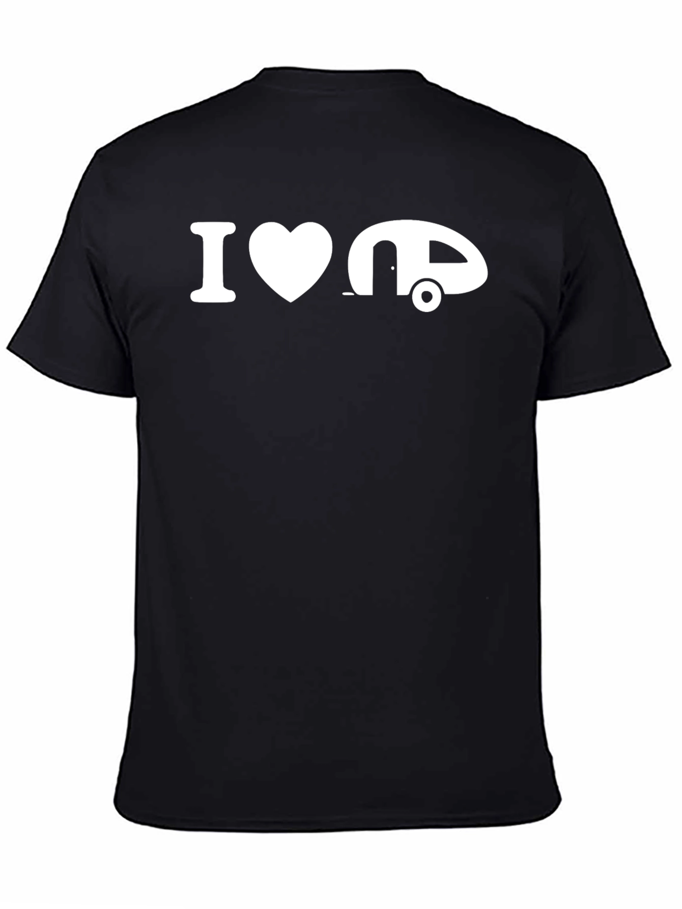 I Heart Camping T-Shirt - Black Cotton Tee