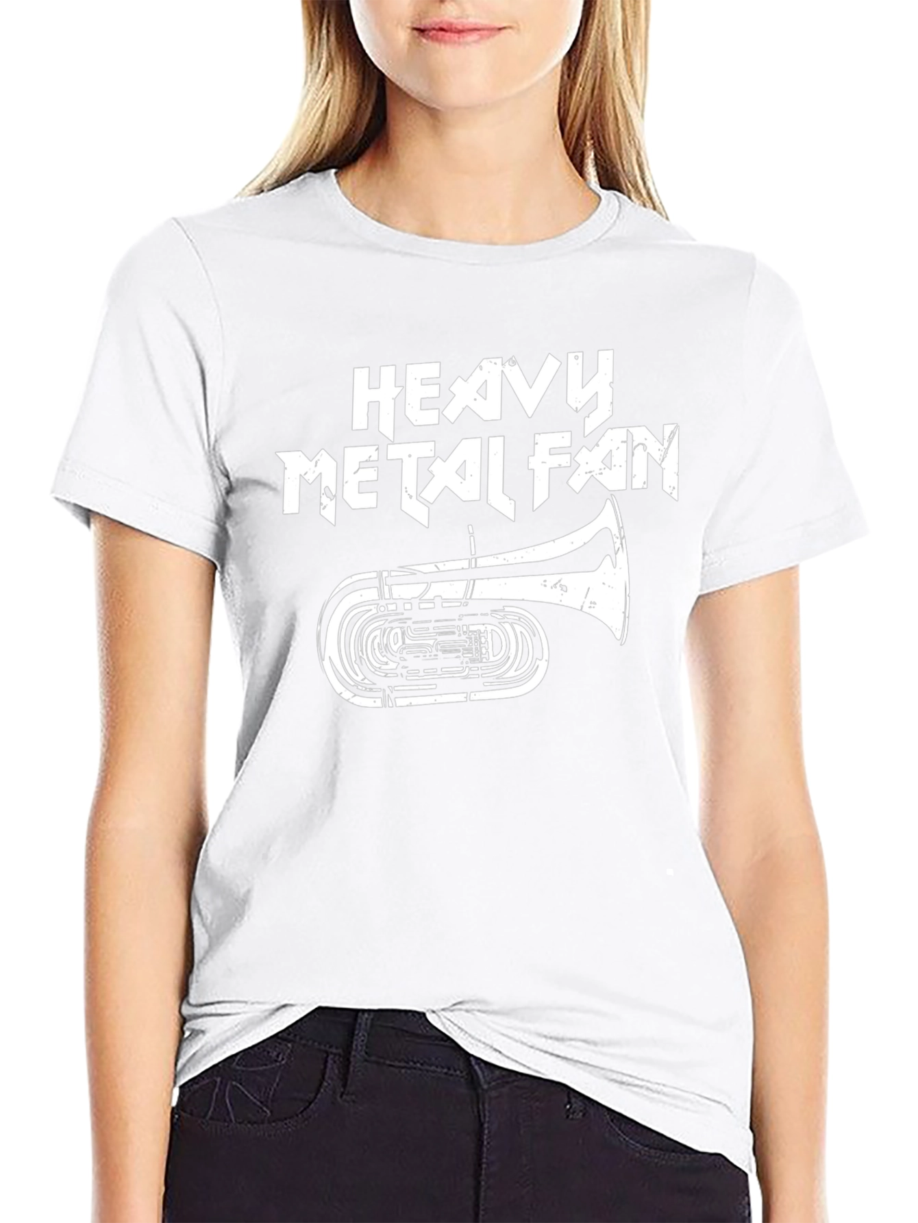 Heavy Metal Fan Tuba Graphic Tee - Black
