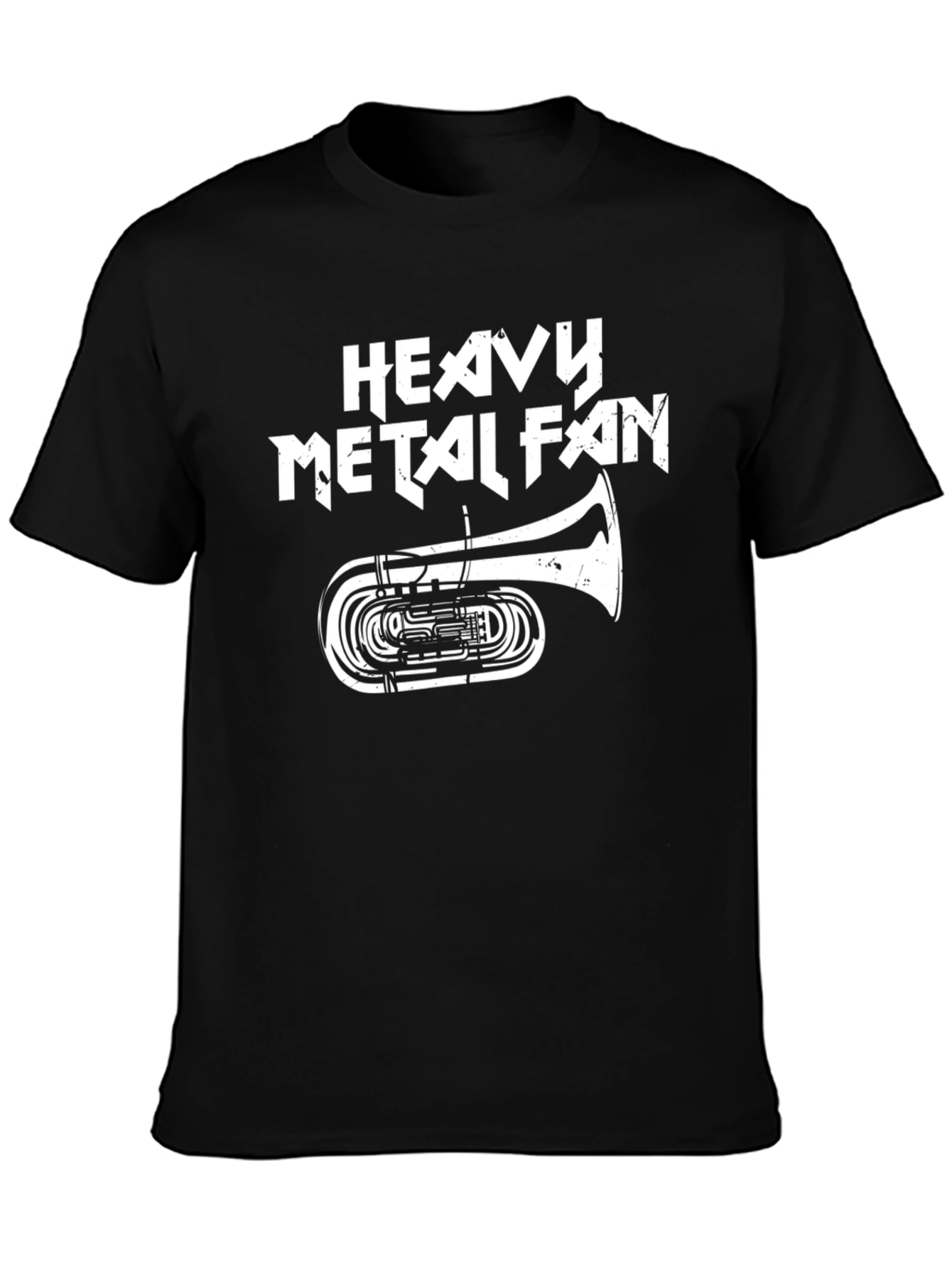 Heavy Metal Fan Tuba Graphic Tee - Black