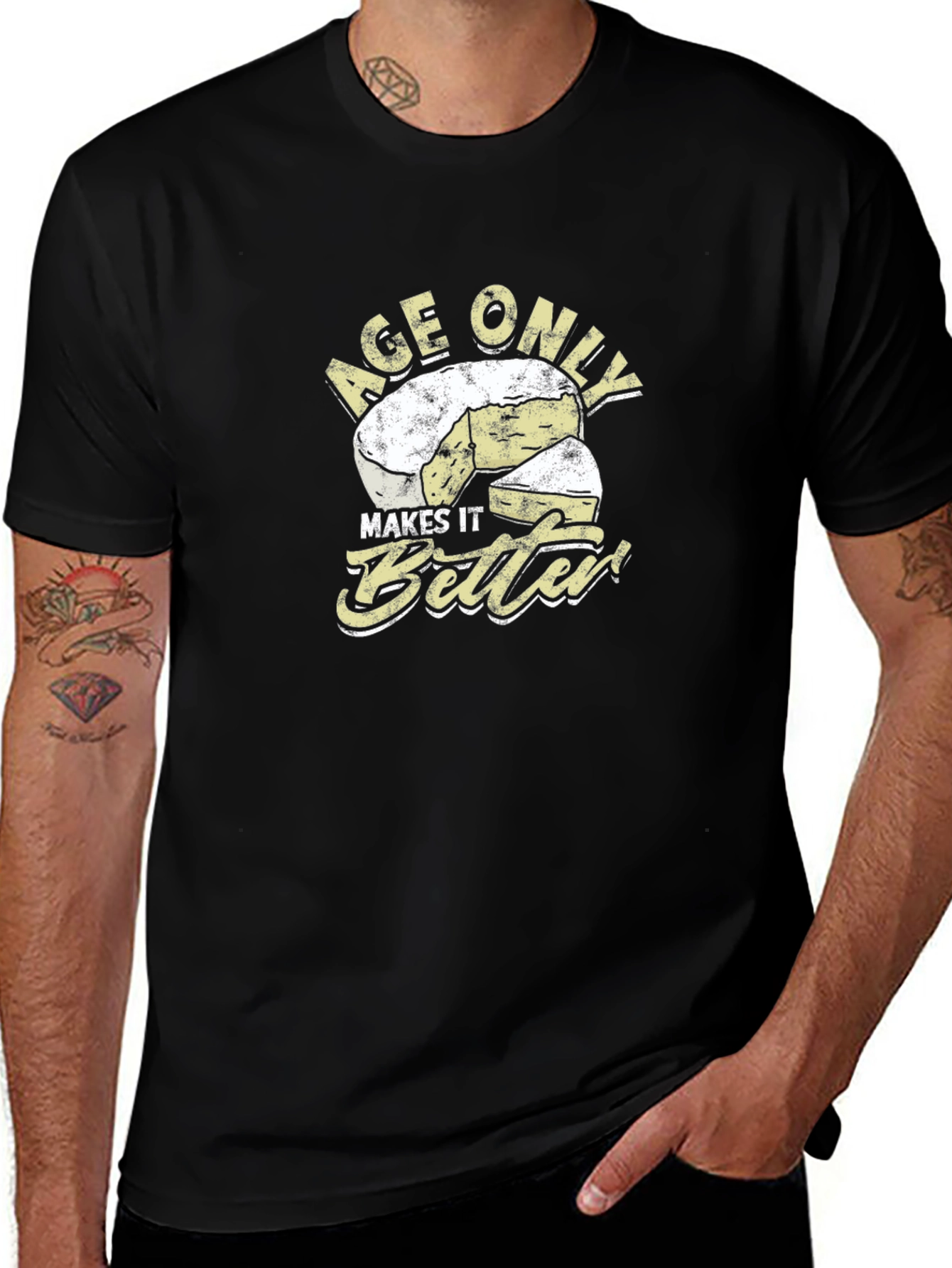 Age Only Makes It Better Cheese Graphic T-Shirt