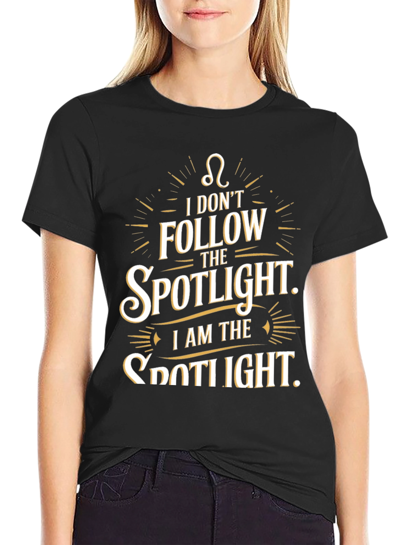 I Am the Spotlight Black Graphic Tee