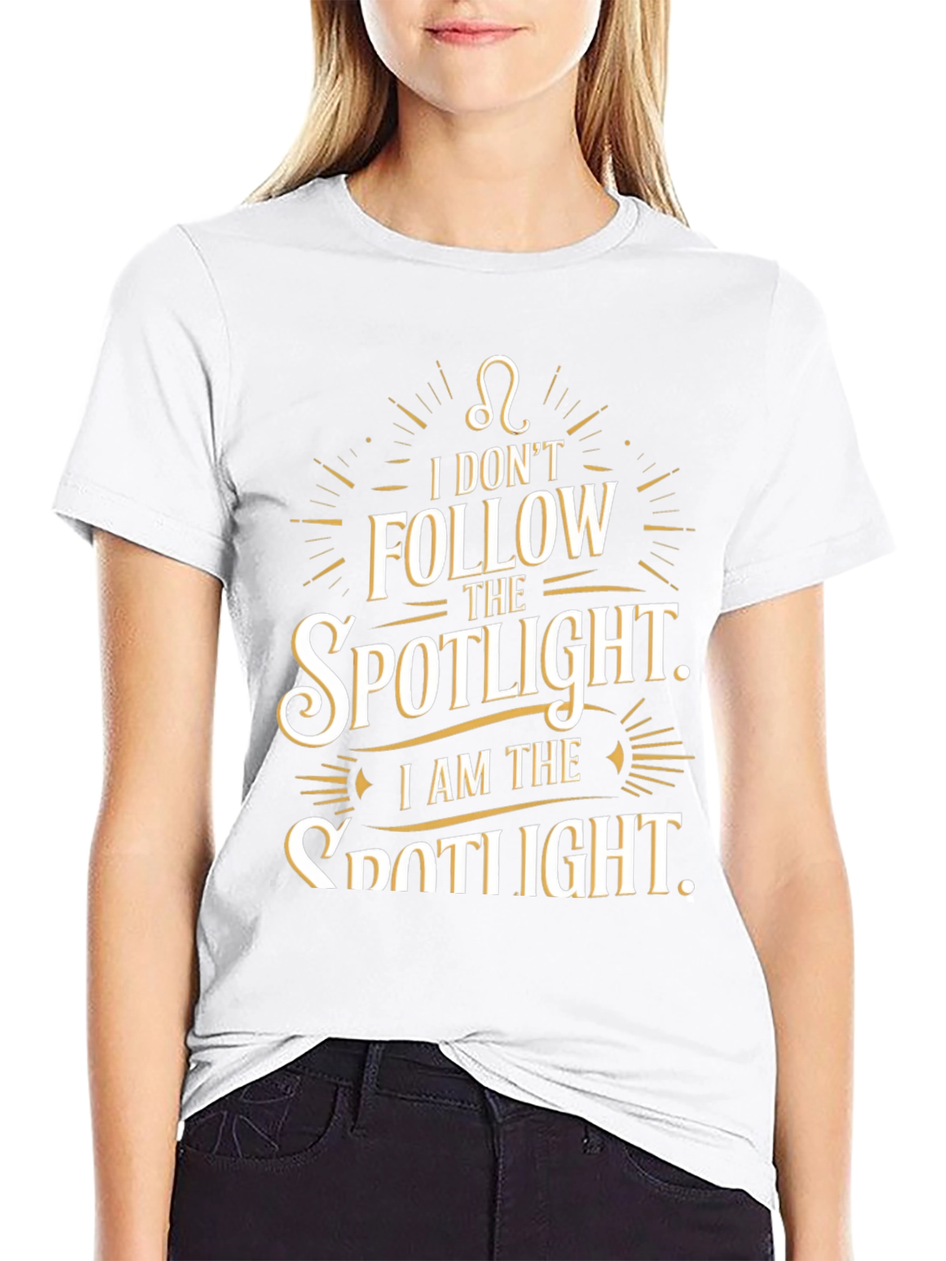 I Am the Spotlight Black Graphic Tee
