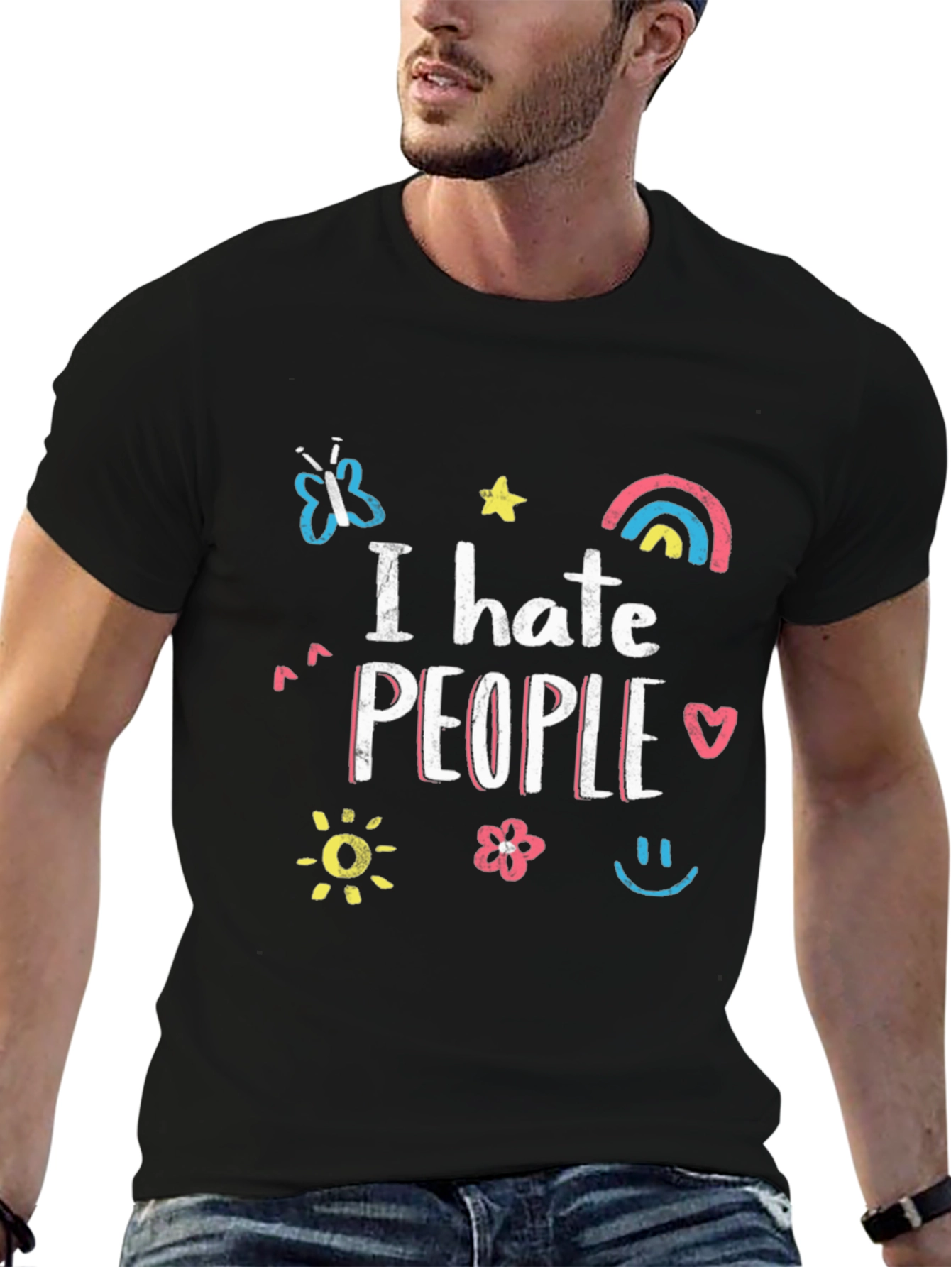 I Hate People Graphic Tee - Unisex Black T-Shirt