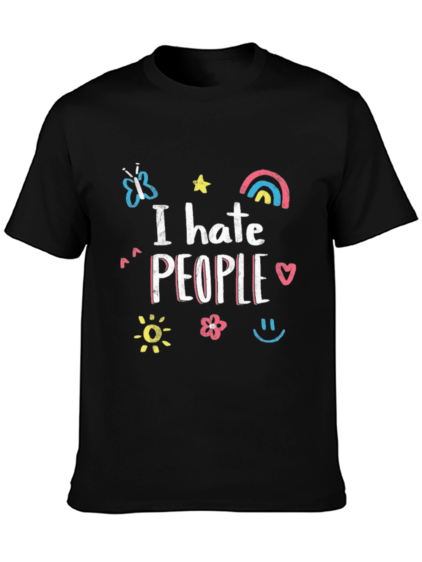 I Hate People Graphic Tee - Unisex Black T-Shirt