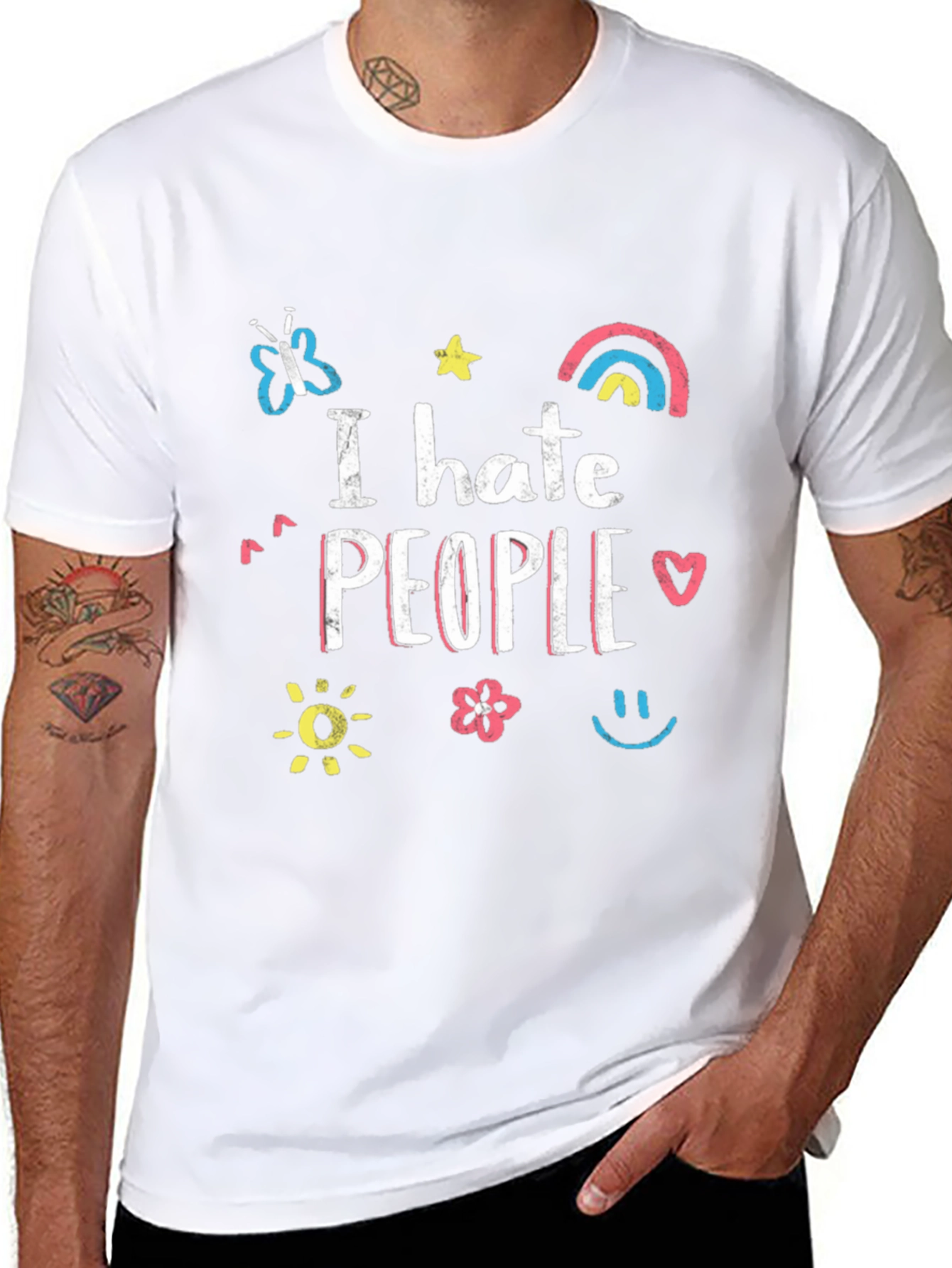 I Hate People Graphic Tee - Unisex Black T-Shirt