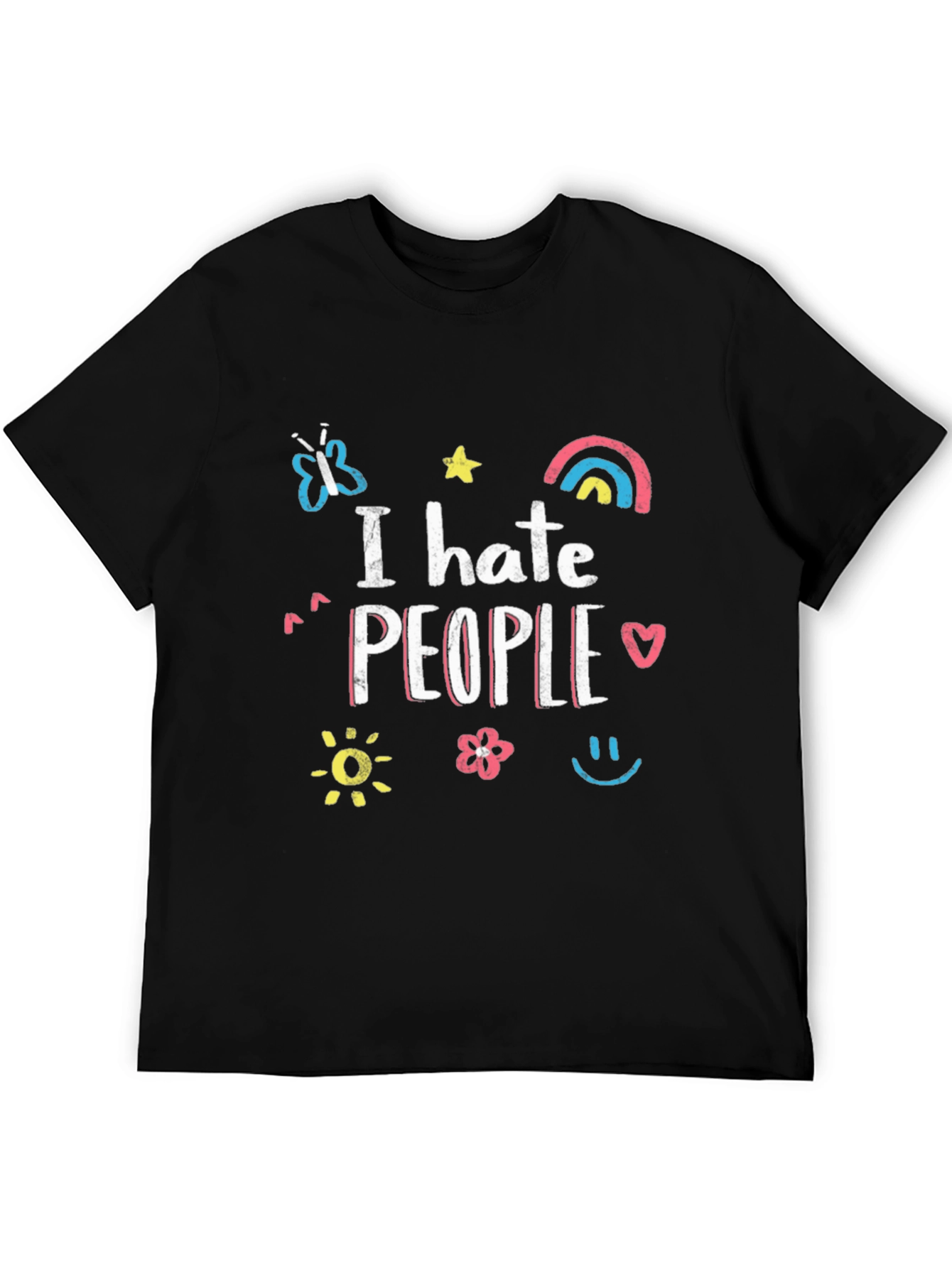 I Hate People Graphic Tee - Unisex Black T-Shirt