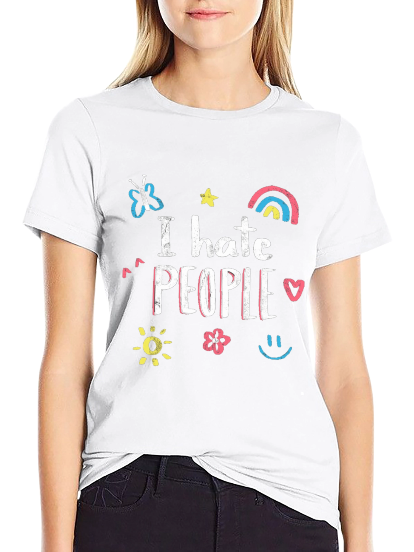 I Hate People Graphic Tee - Unisex Black T-Shirt