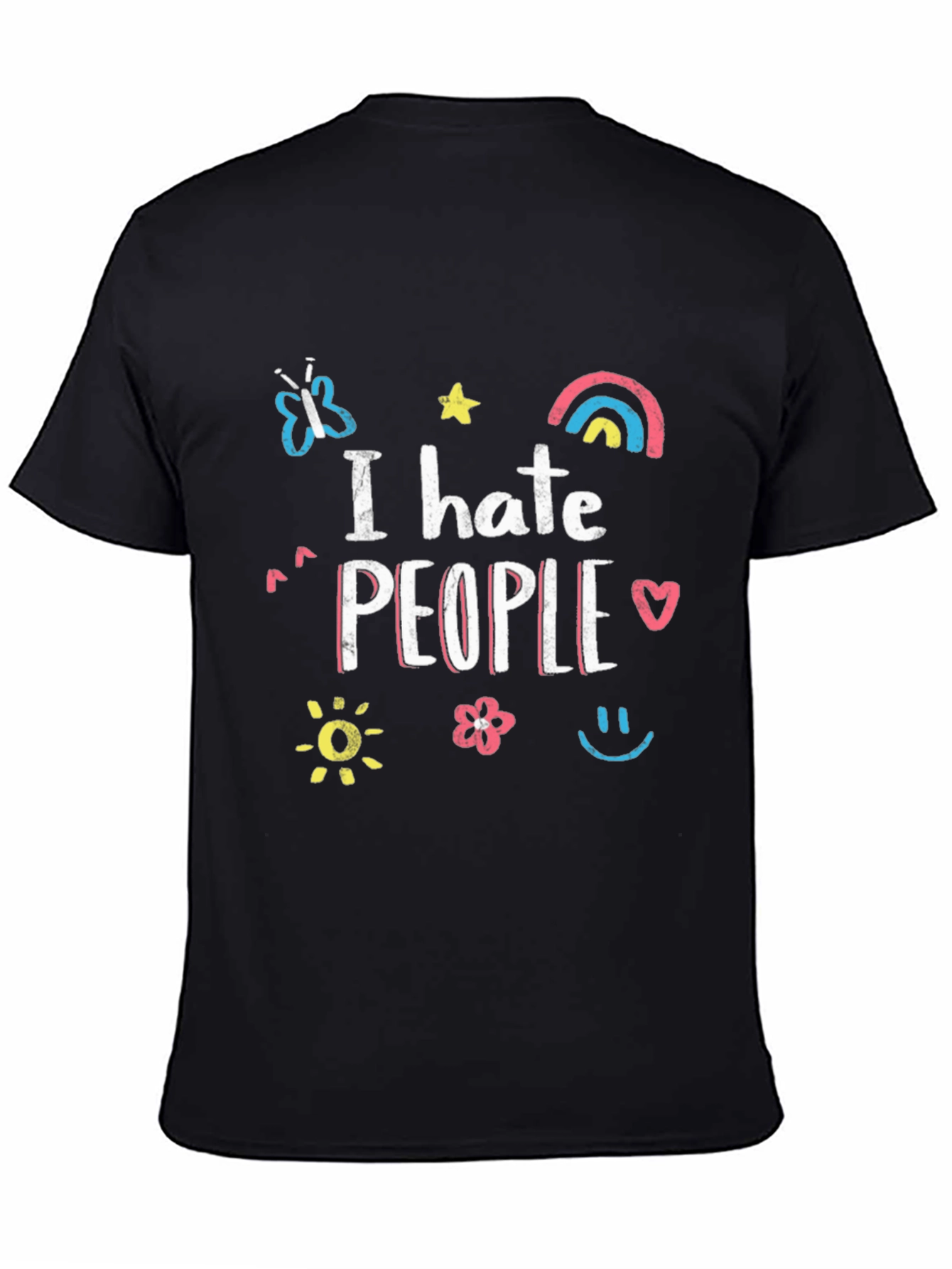 I Hate People Graphic Tee - Unisex Black T-Shirt
