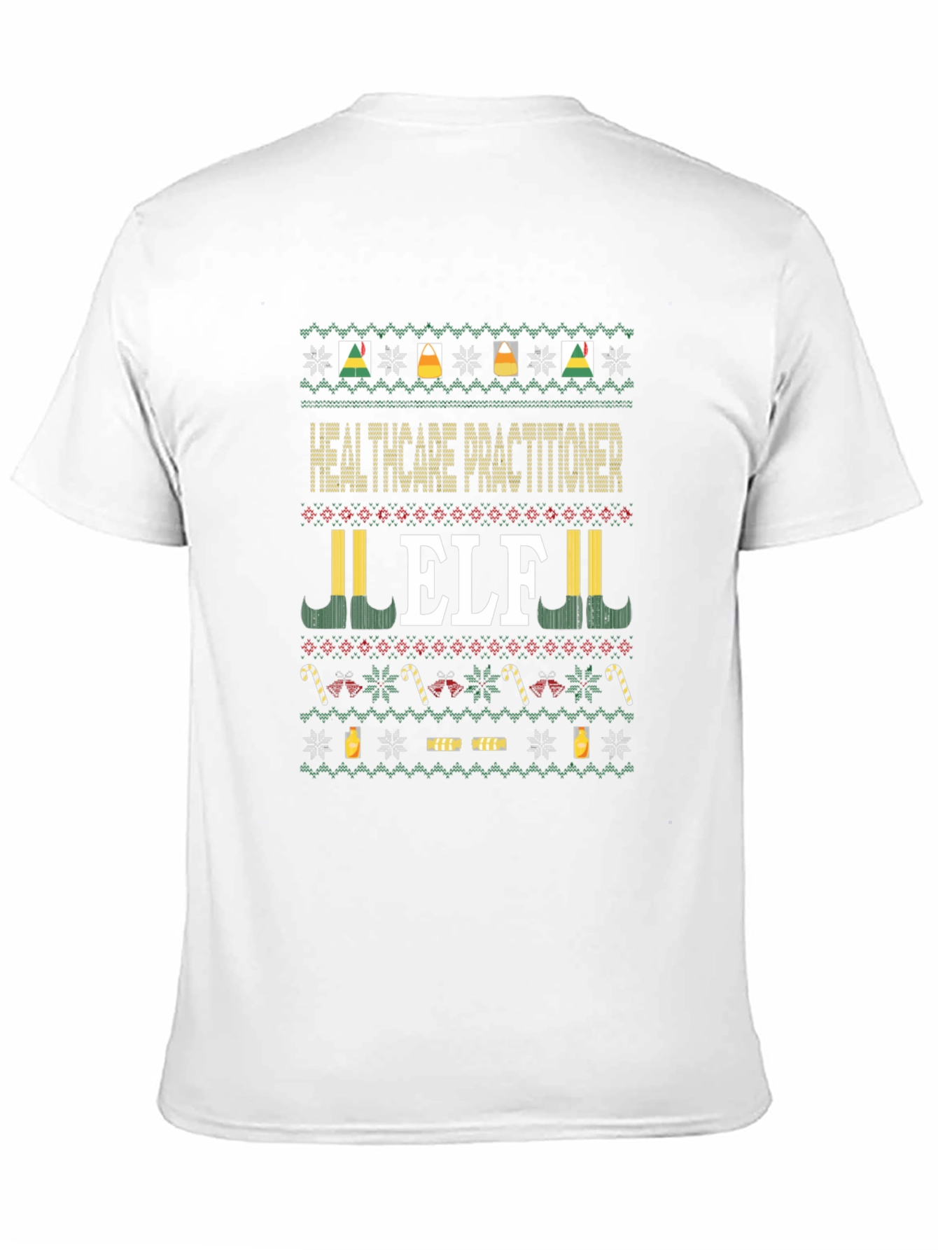 Healthcare Practitioner Elf Ugly Christmas Sweater T-Shirt