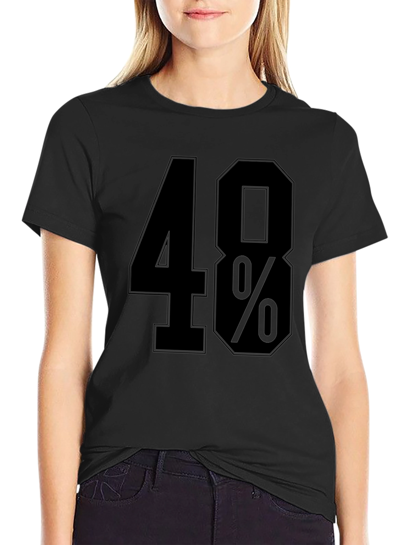 48 Percent T-Shirt - Black Graphic Tee