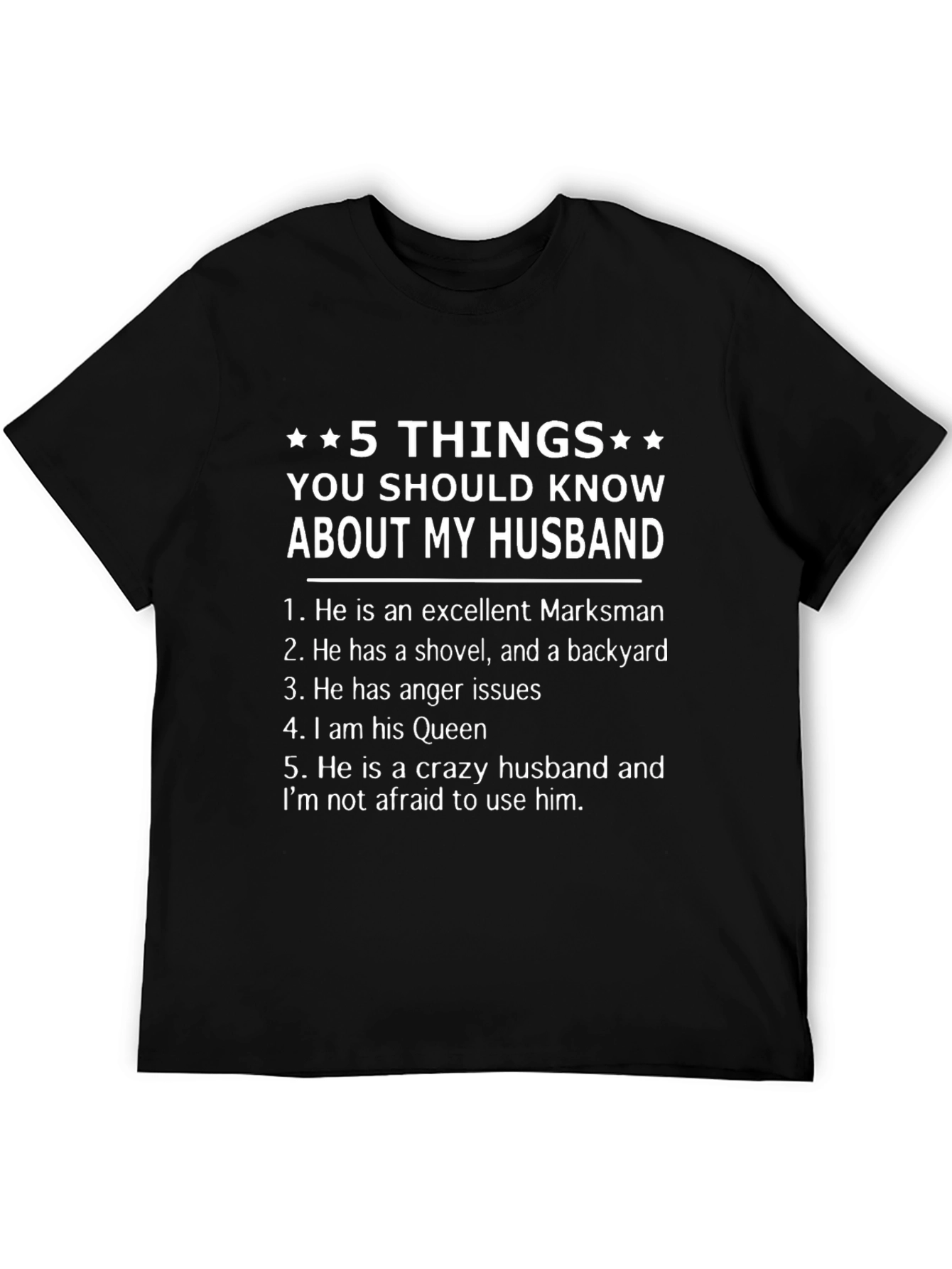 5 Things About My Husband Graphic Tee