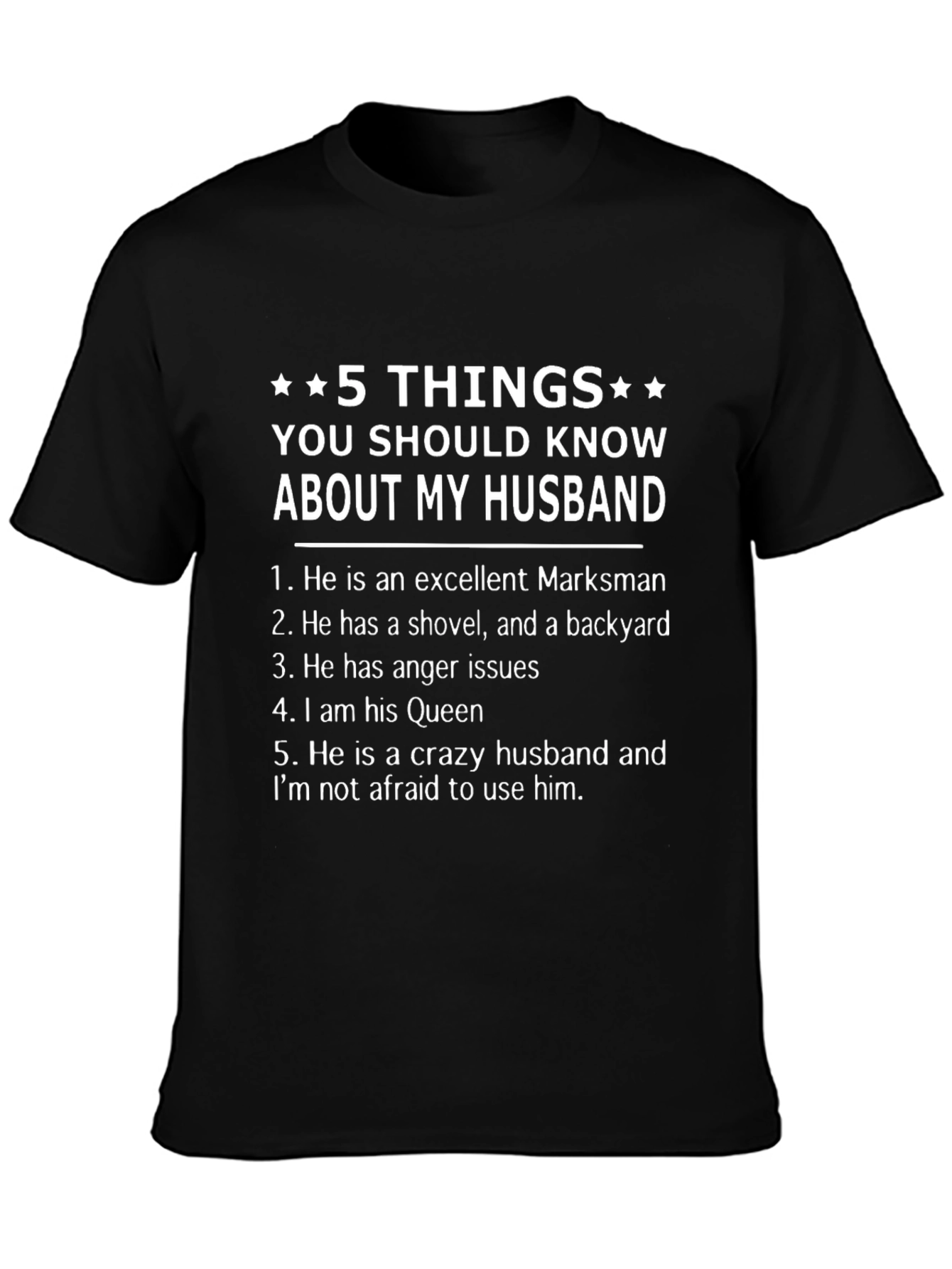 5 Things About My Husband Graphic Tee