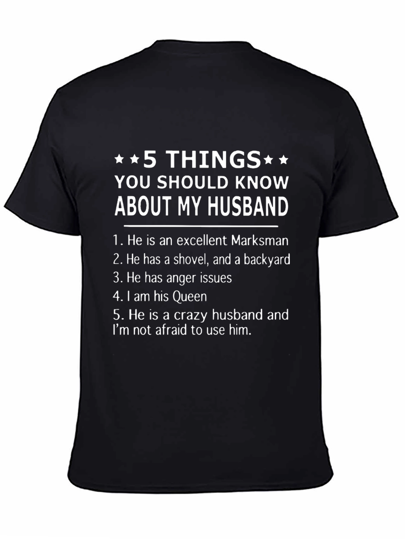 5 Things About My Husband Graphic Tee