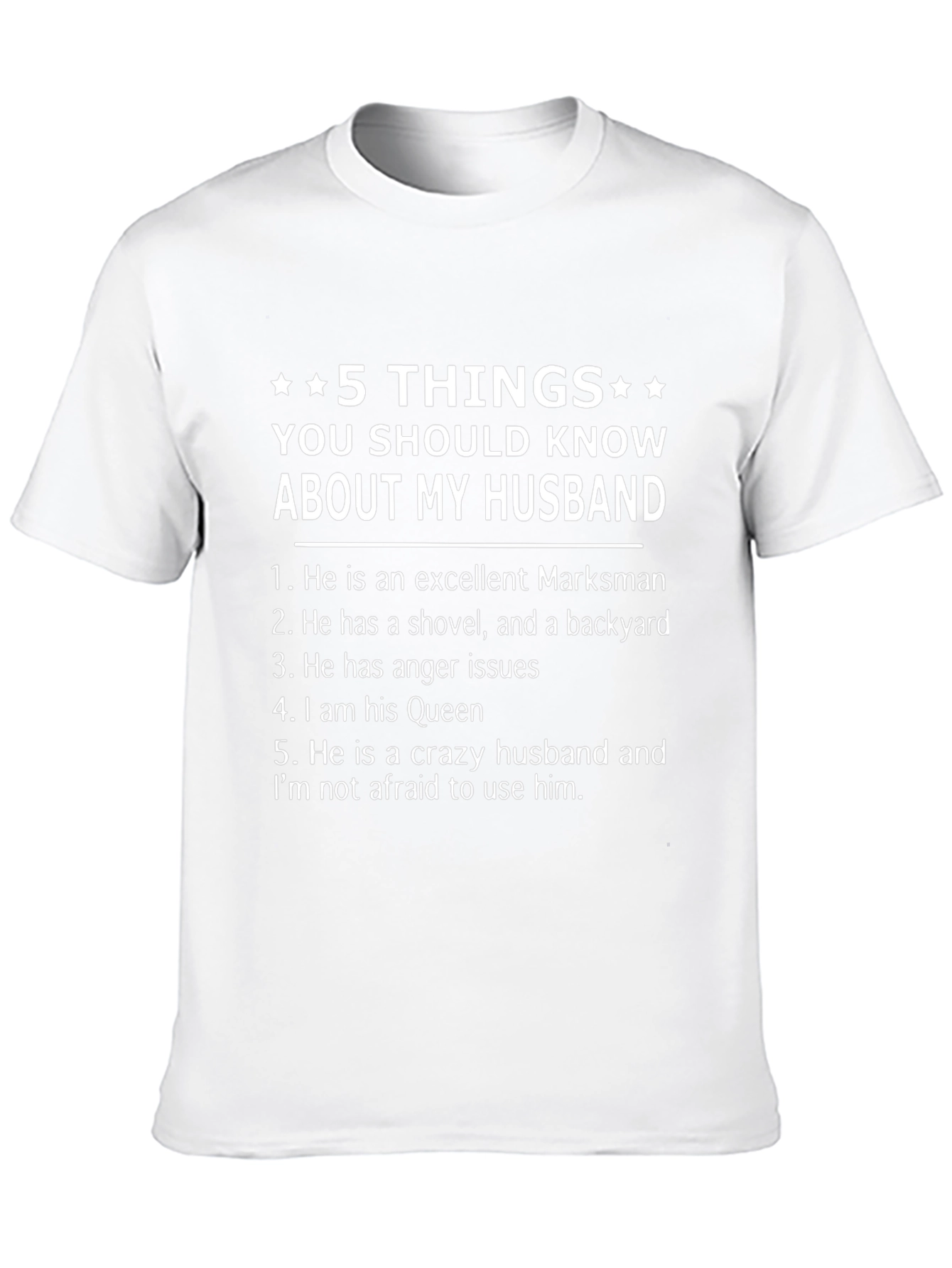 5 Things About My Husband Graphic Tee