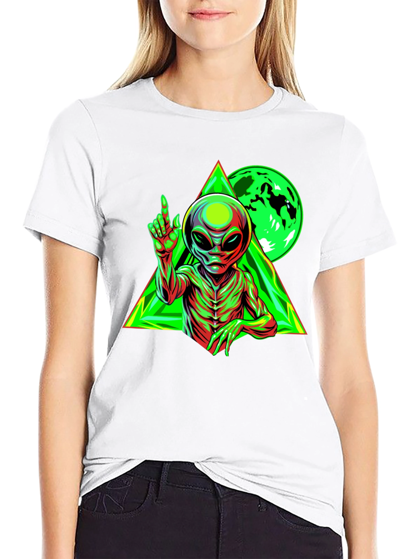 Alien Graphic Black T-Shirt