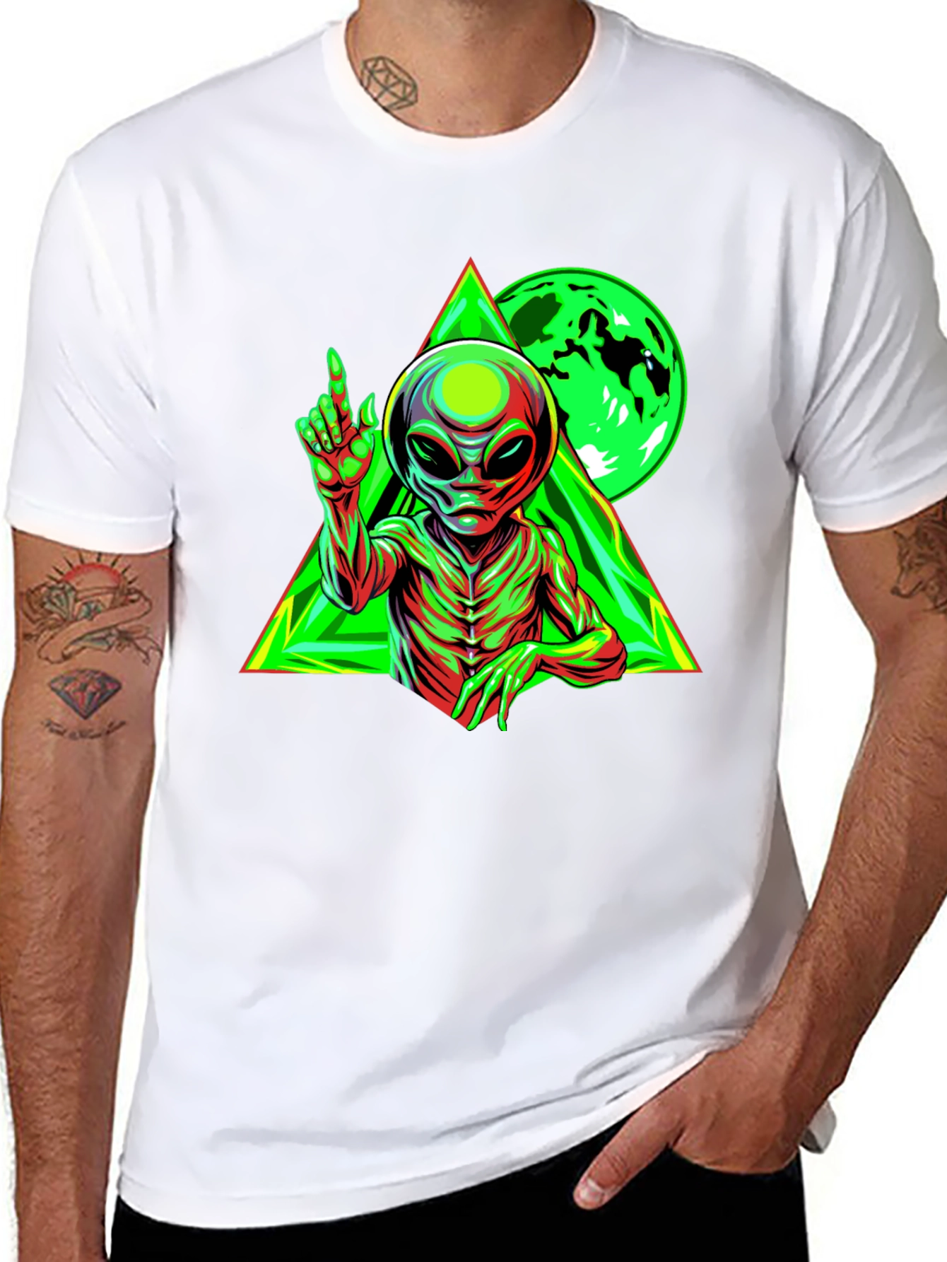 Alien Graphic Black T-Shirt