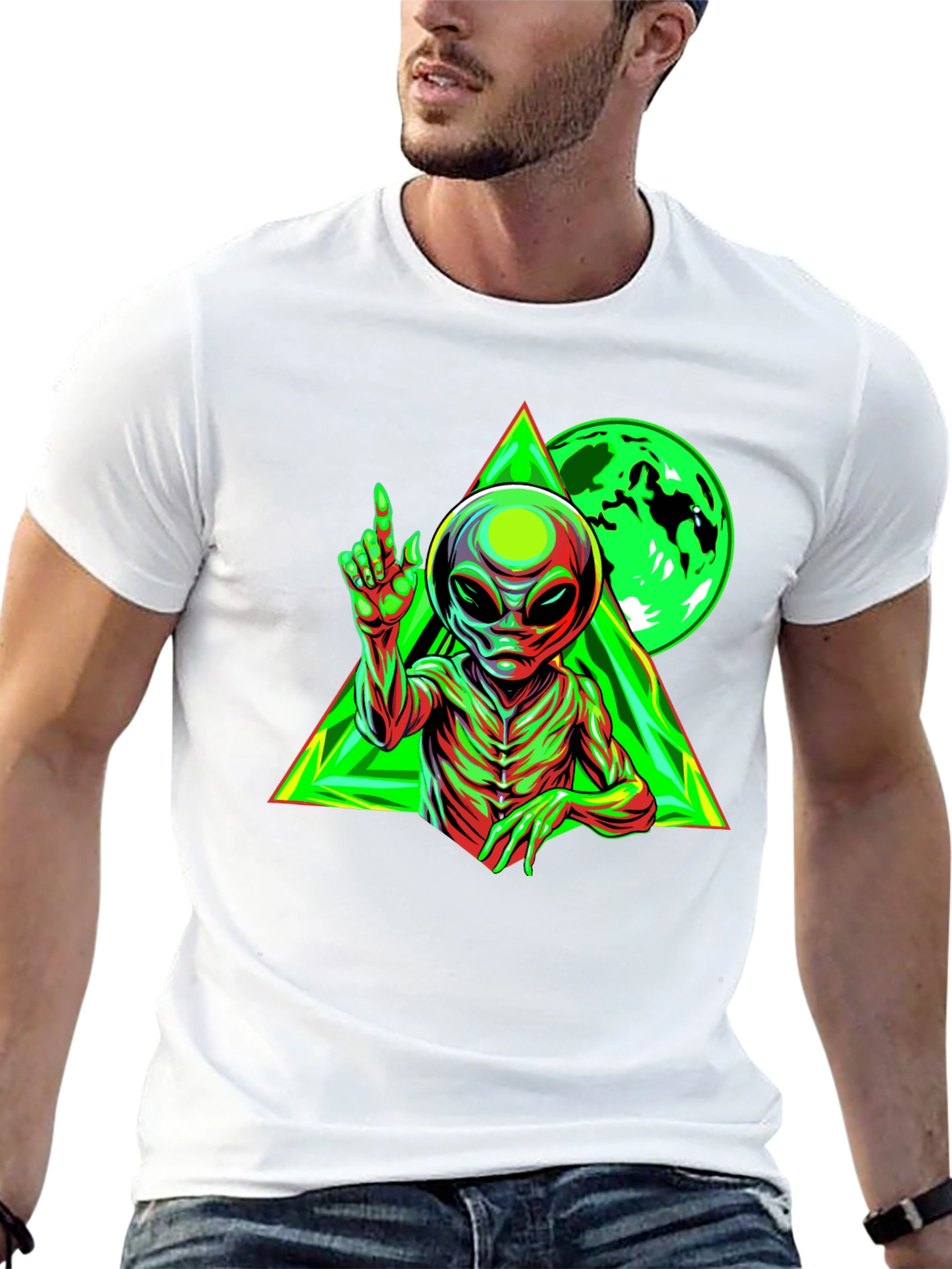 Alien Graphic Black T-Shirt