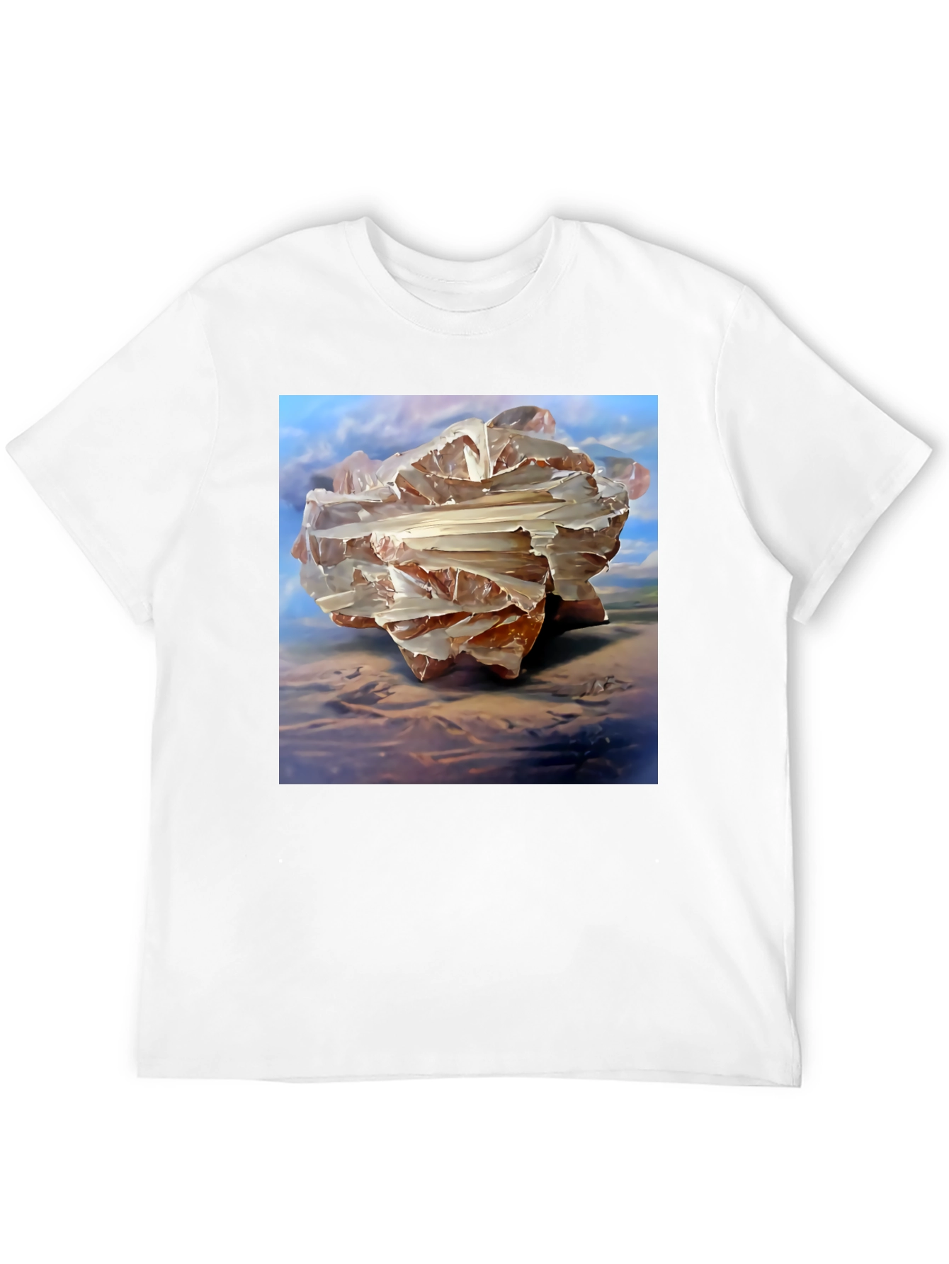 Abstract Crystal Art Graphic T-Shirt