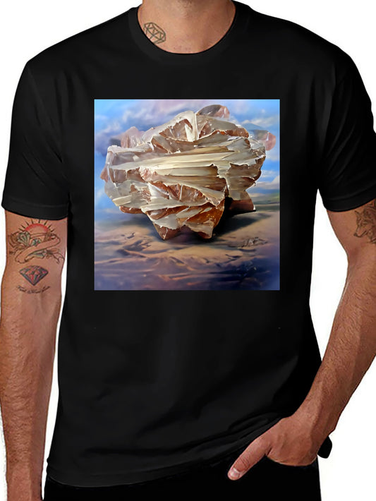 Abstract Crystal Art Graphic T-Shirt