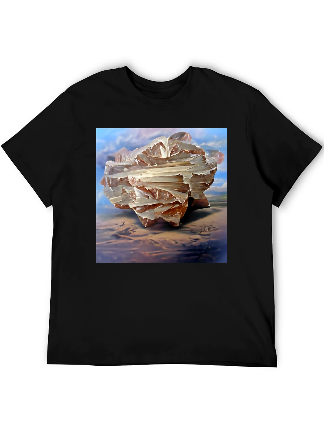 Abstract Crystal Art Graphic T-Shirt