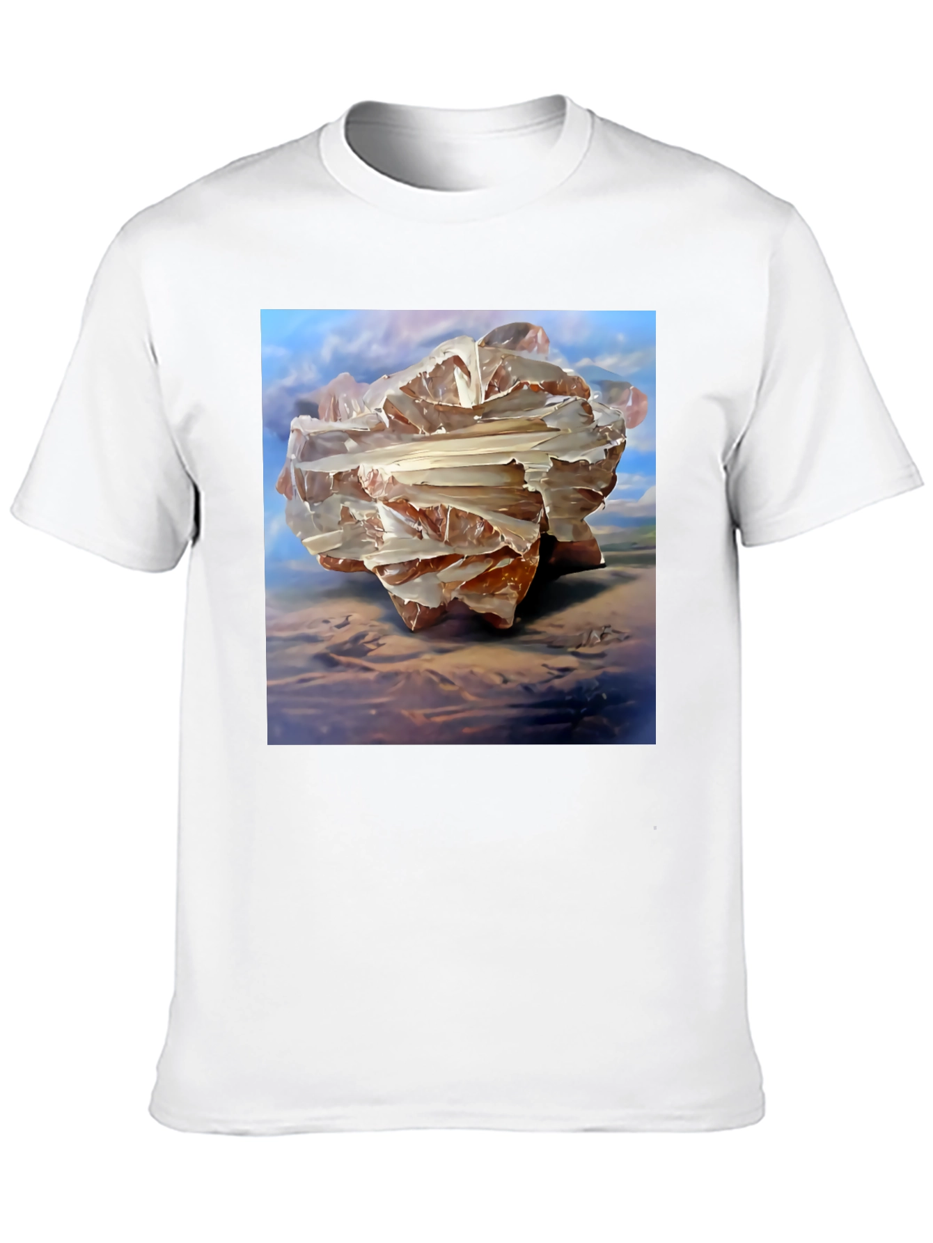 Abstract Crystal Art Graphic T-Shirt