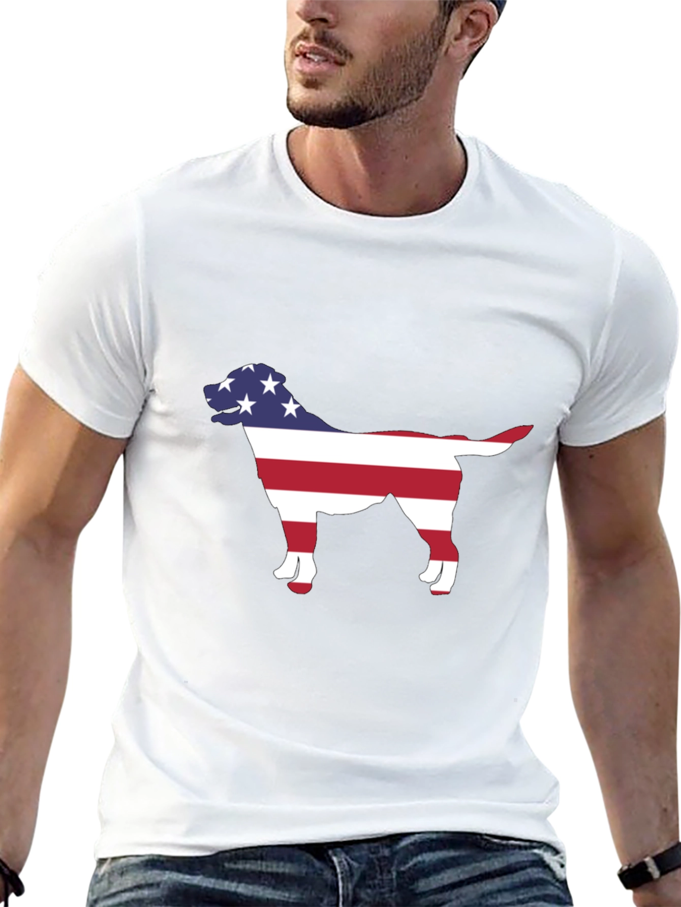 American Dog Silhouette T-Shirt