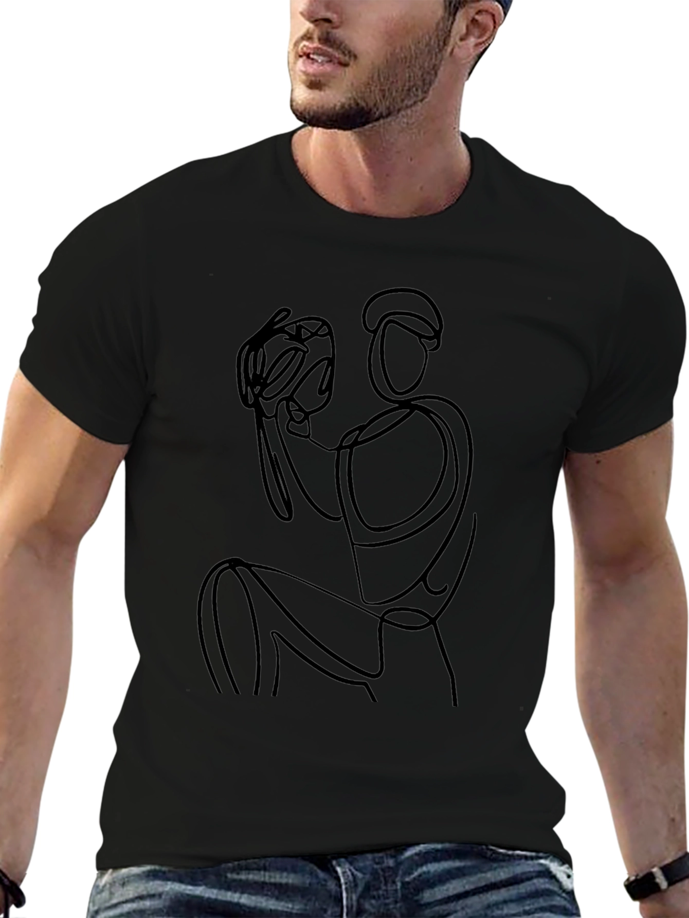 Abstract Pitcher Graphic T-Shirt - Modern Baseball Fan Apparel