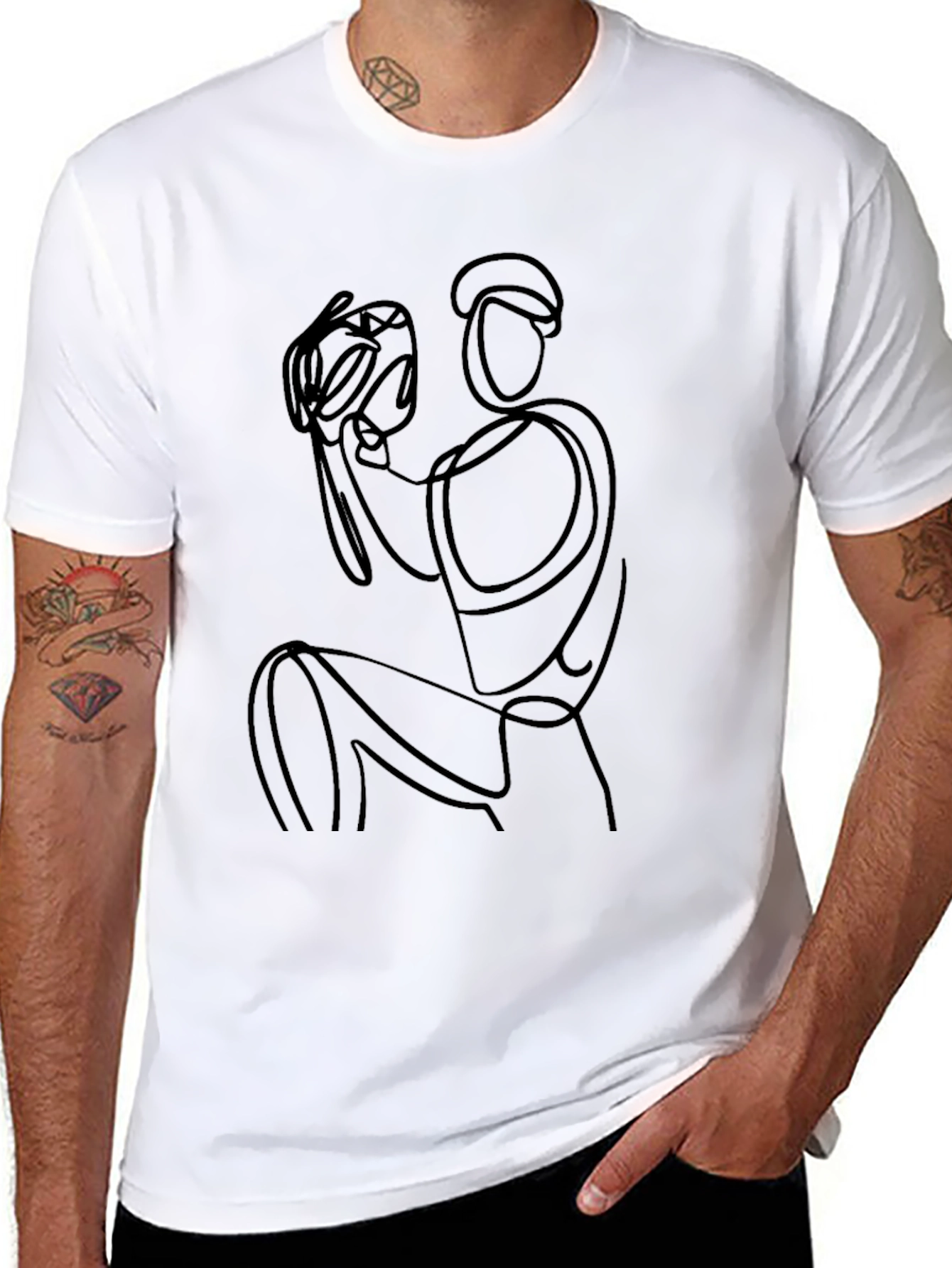 Abstract Pitcher Graphic T-Shirt - Modern Baseball Fan Apparel