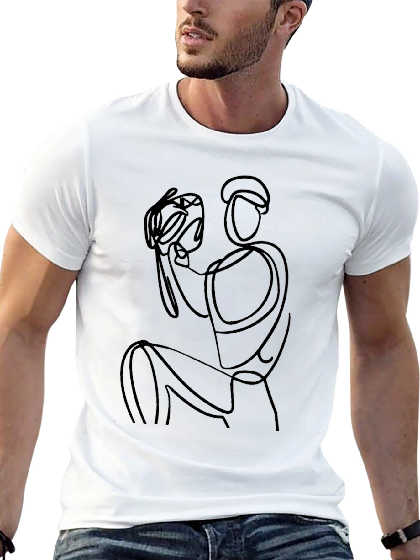 Abstract Pitcher Graphic T-Shirt - Modern Baseball Fan Apparel