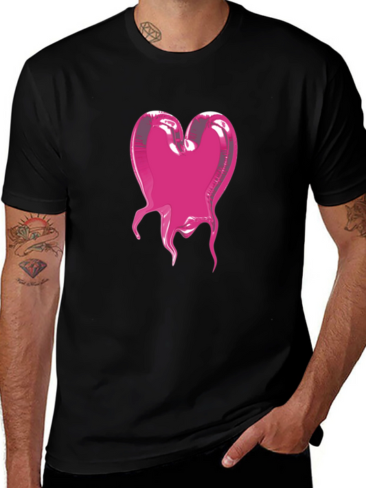 Heart Blob Graphic Tee - Modern Black T-Shirt