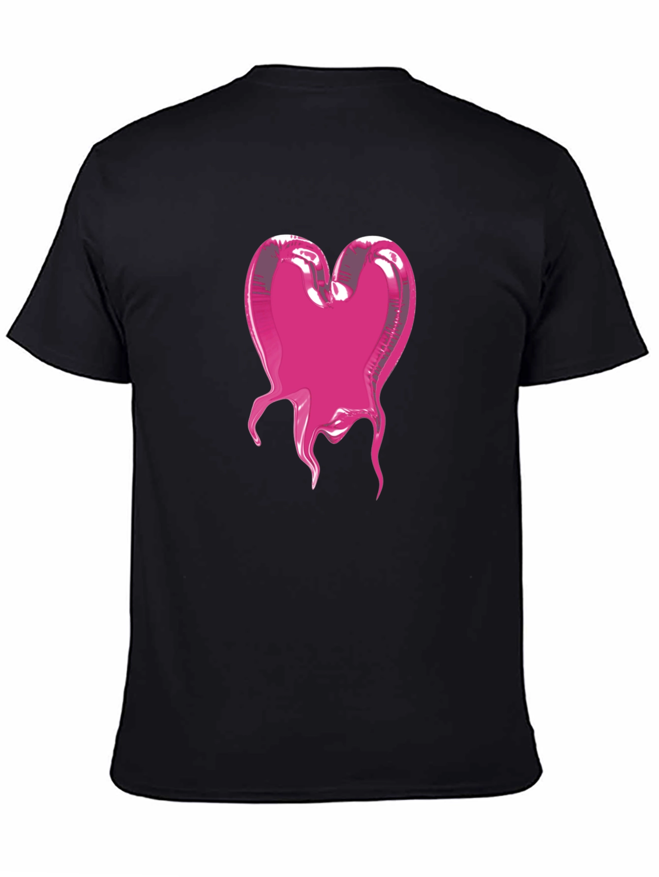 Heart Blob Graphic Tee - Modern Black T-Shirt