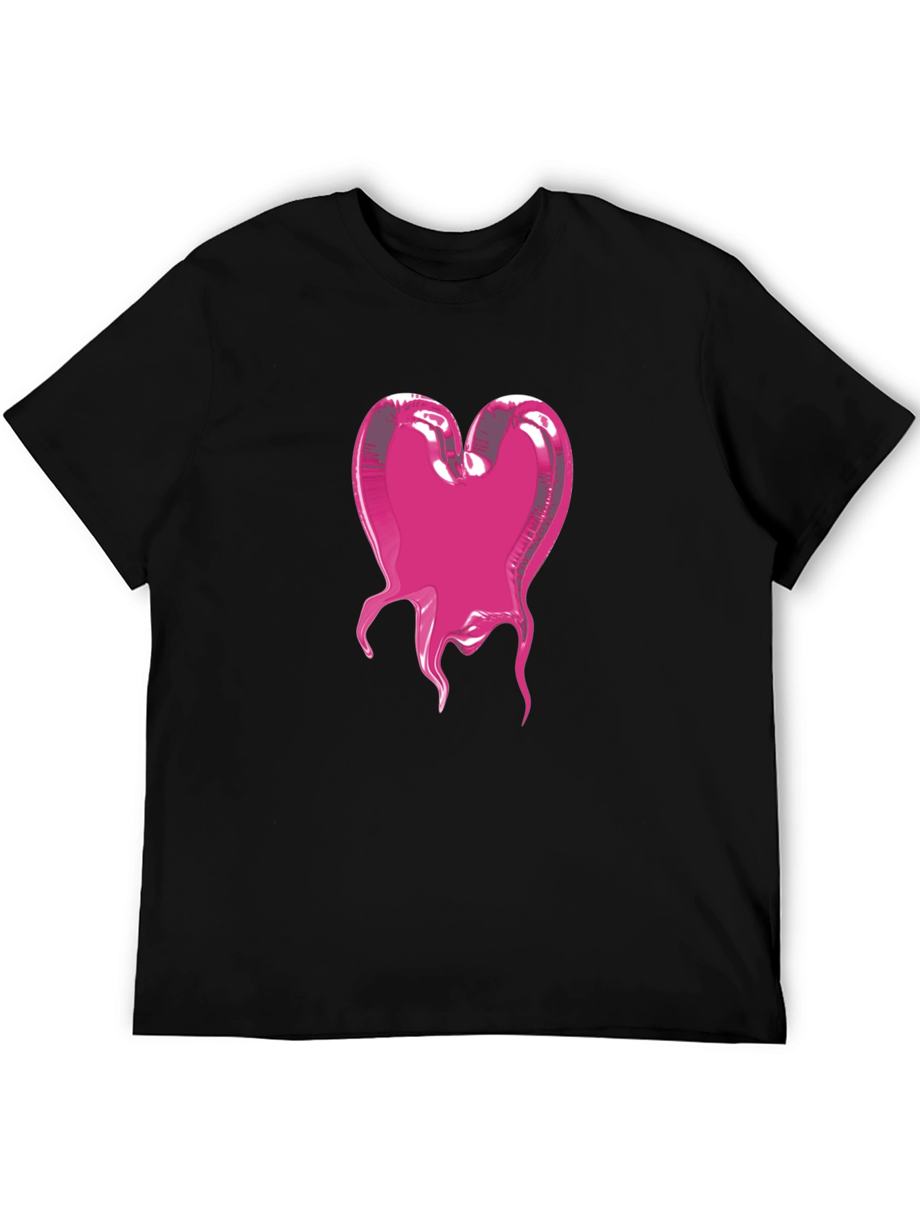 Heart Blob Graphic Tee - Modern Black T-Shirt