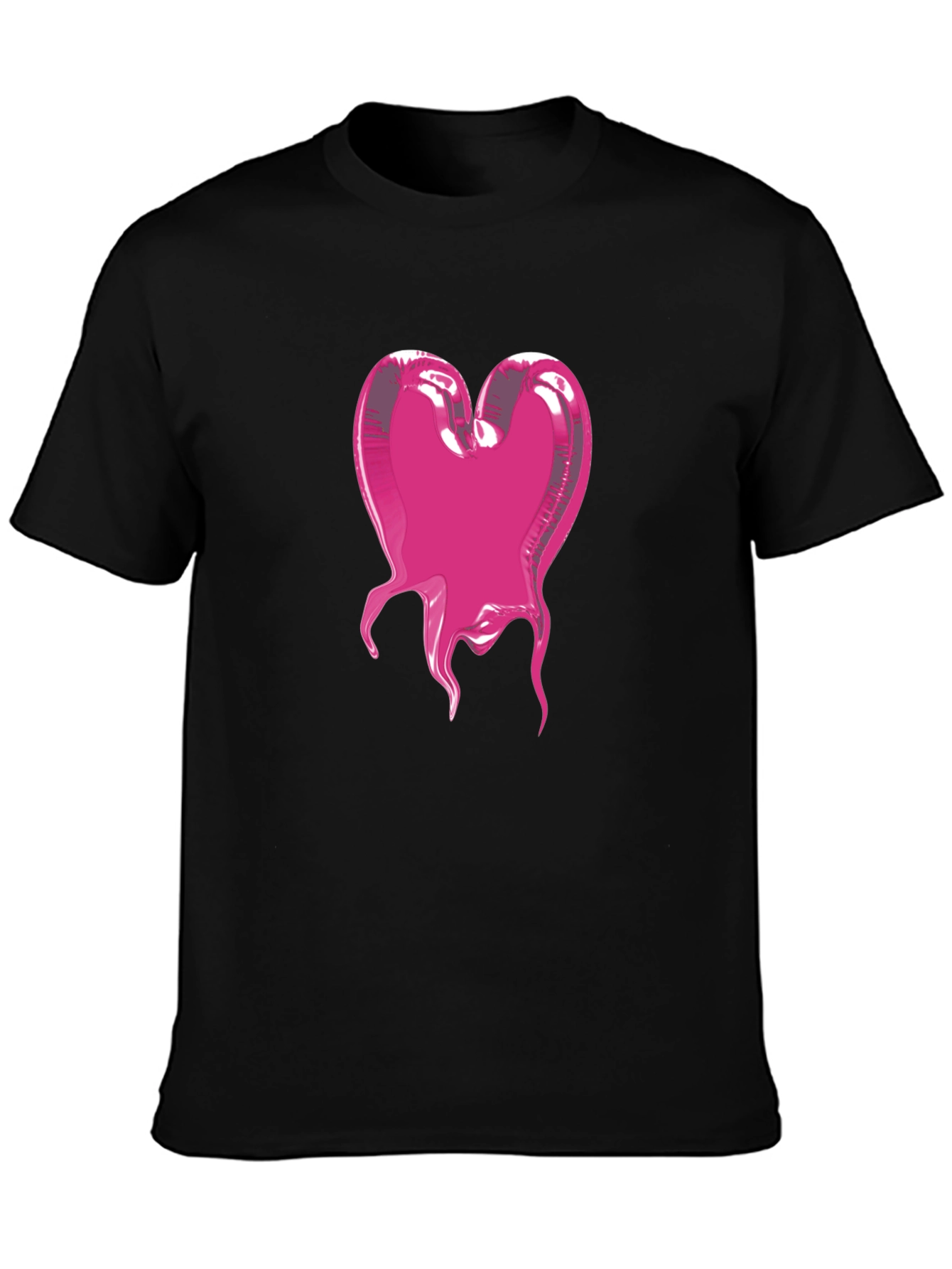 Heart Blob Graphic Tee - Modern Black T-Shirt